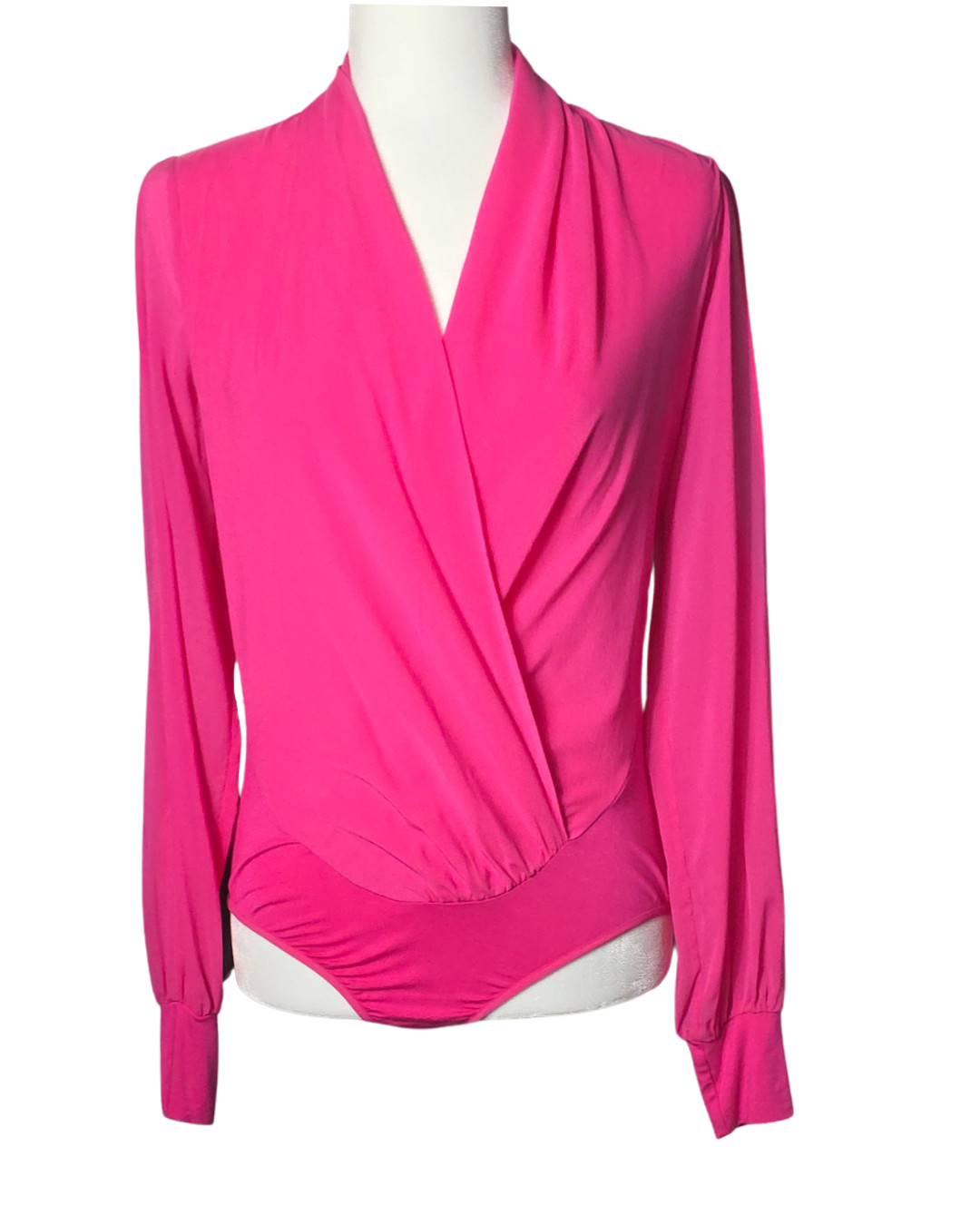 Bebe Pink Bodysuit Luxury Silk NWT