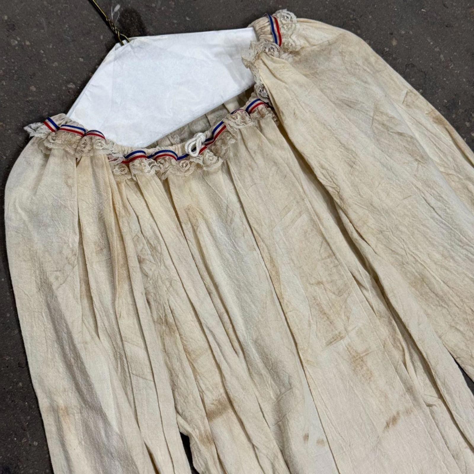 Vintage Film Costume 40s 50s Does Victorian Antique Style Peasant Blouse
