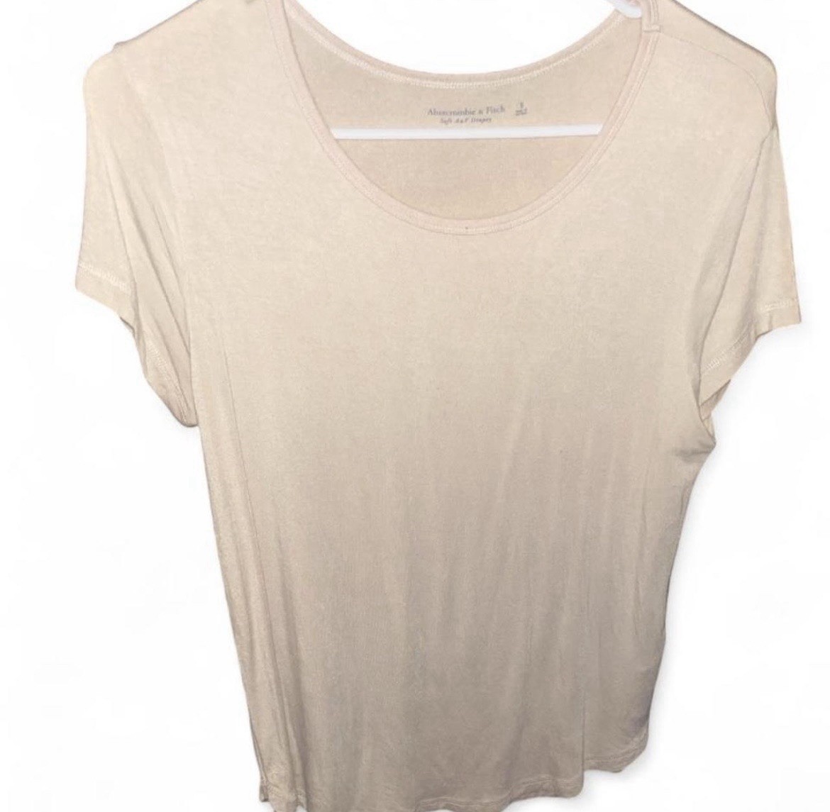 Size Small Cream Abercrombie & Fitch womens top very soft #basics
