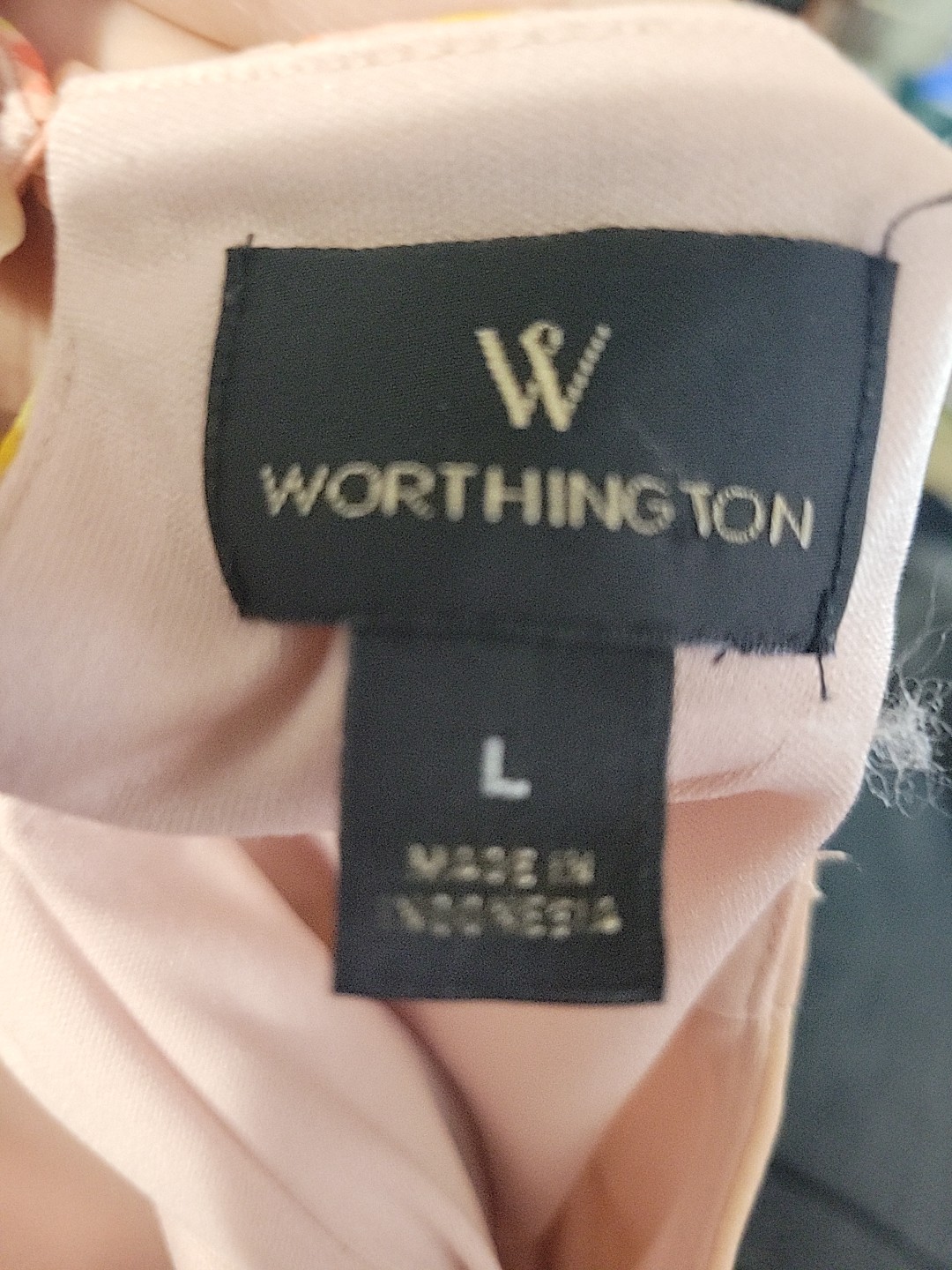 Worthington Women’s Fully Lined Top Blouse Floral Delicate Lace Shell Size L