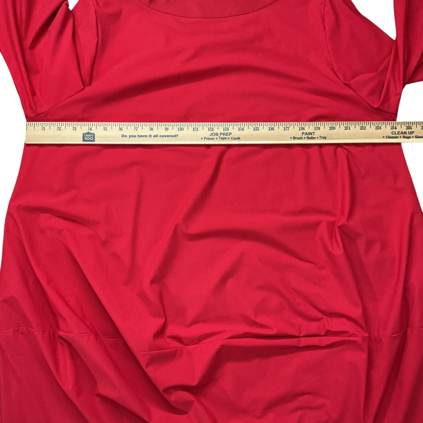 IC Collection Lantern Balloon Top Stand Collar XL Red Boat Neck 3/4 Sleeve USA