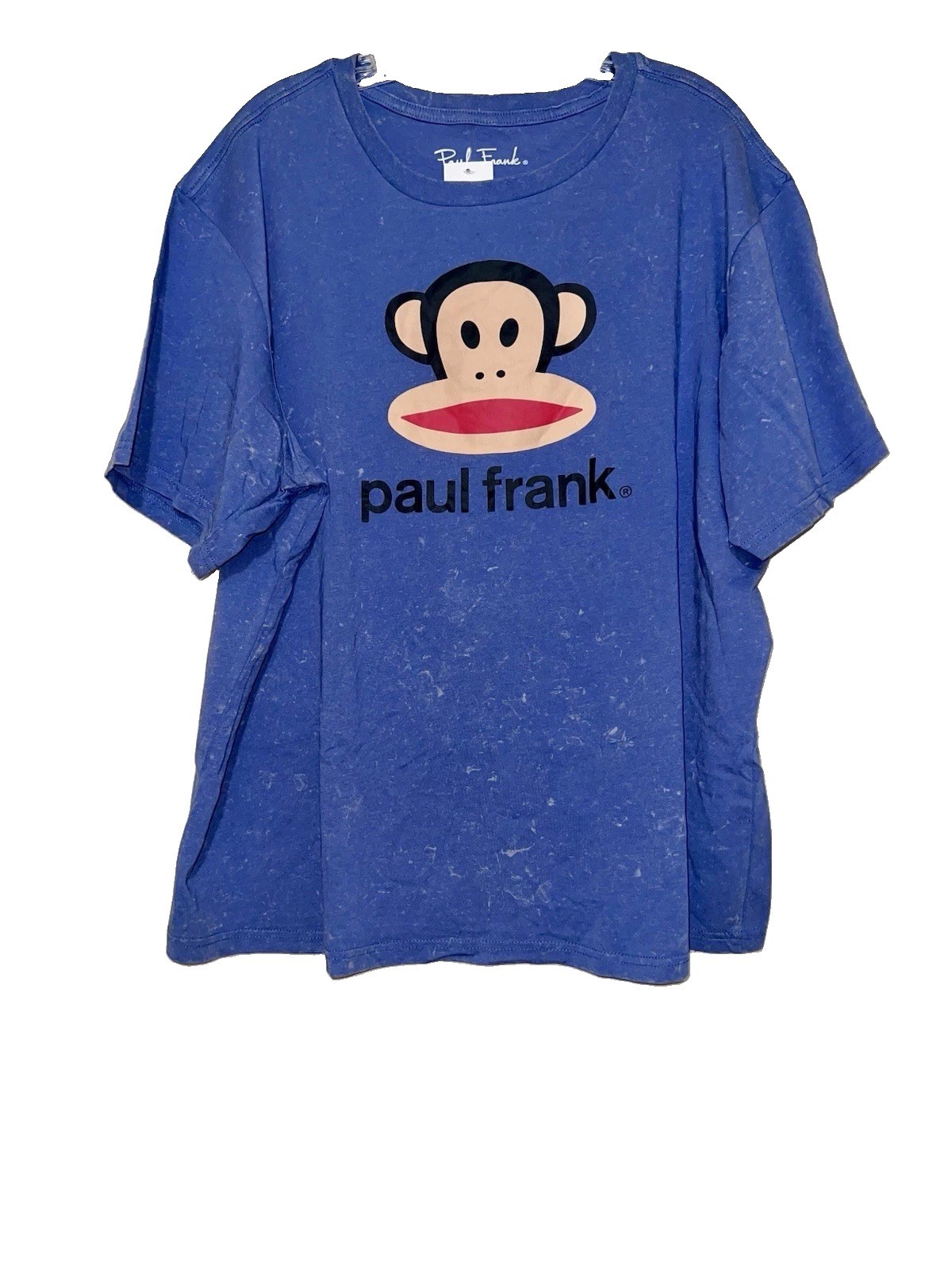New Paul Frank Julius The Monkey Acid Wash Blue Graphic T-Shirt Women’s Size XL