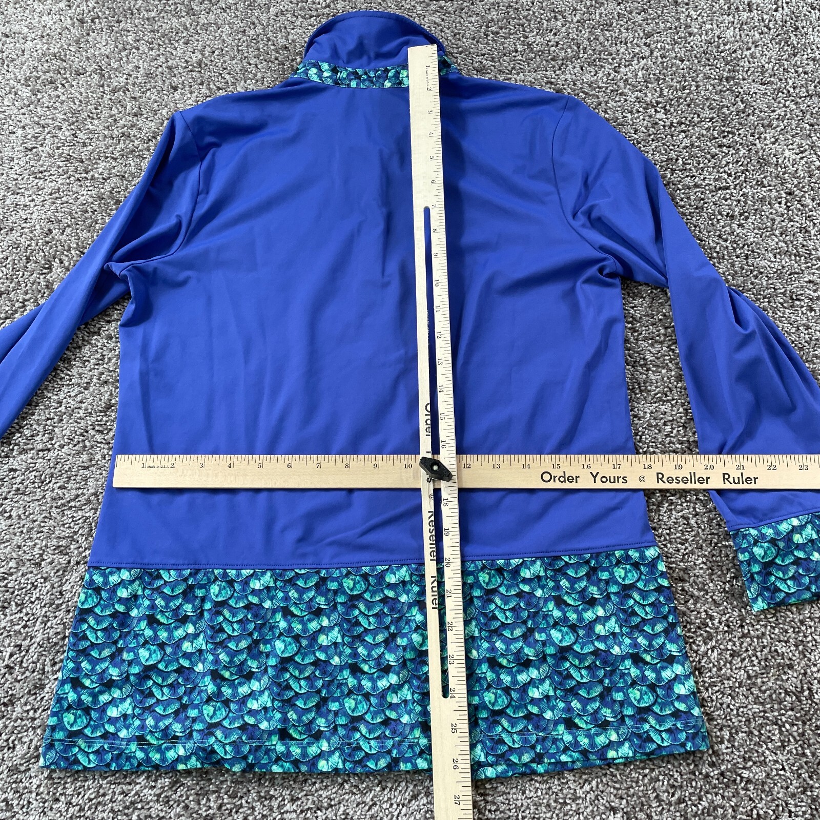 Fairway & Greene Shirt Women Medium Blue Golf 1/4 Pullover Long Sleeve