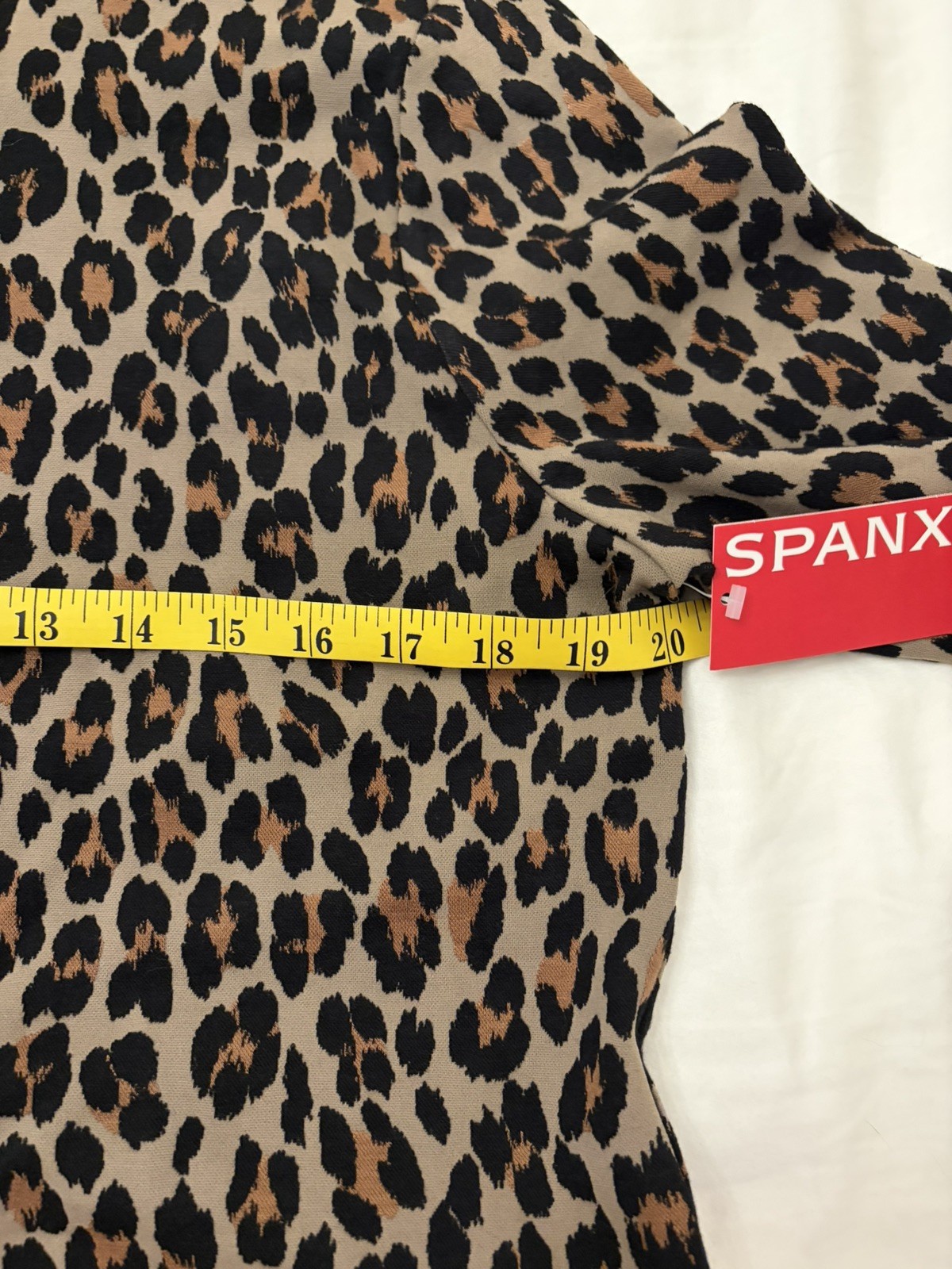 SPANX Leopard cheetah Ponte Turtleneck Size XL long sleeve Jacquard Top NWT