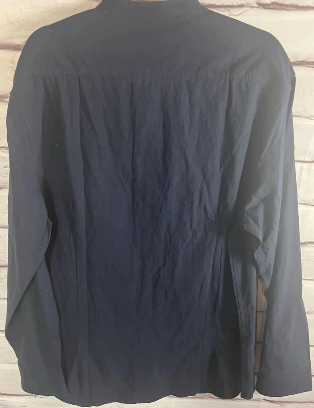 NWT Caominmayi Women’s Size 6XL Blue Long Sleeve Button Up Shirt