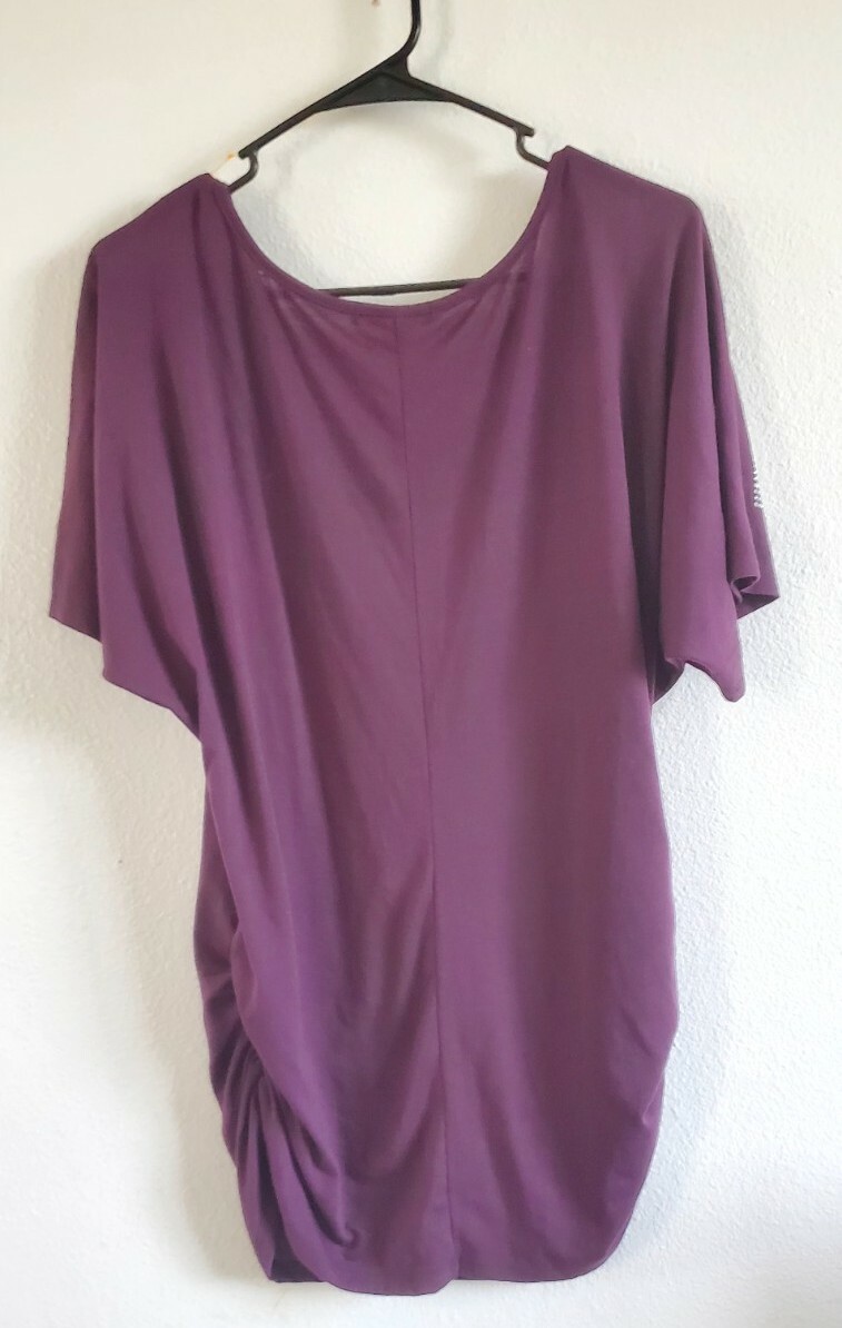 Espresso Women’s blouse top Sequences bothside elasticBlouse Purple TopSzXLNWOT
