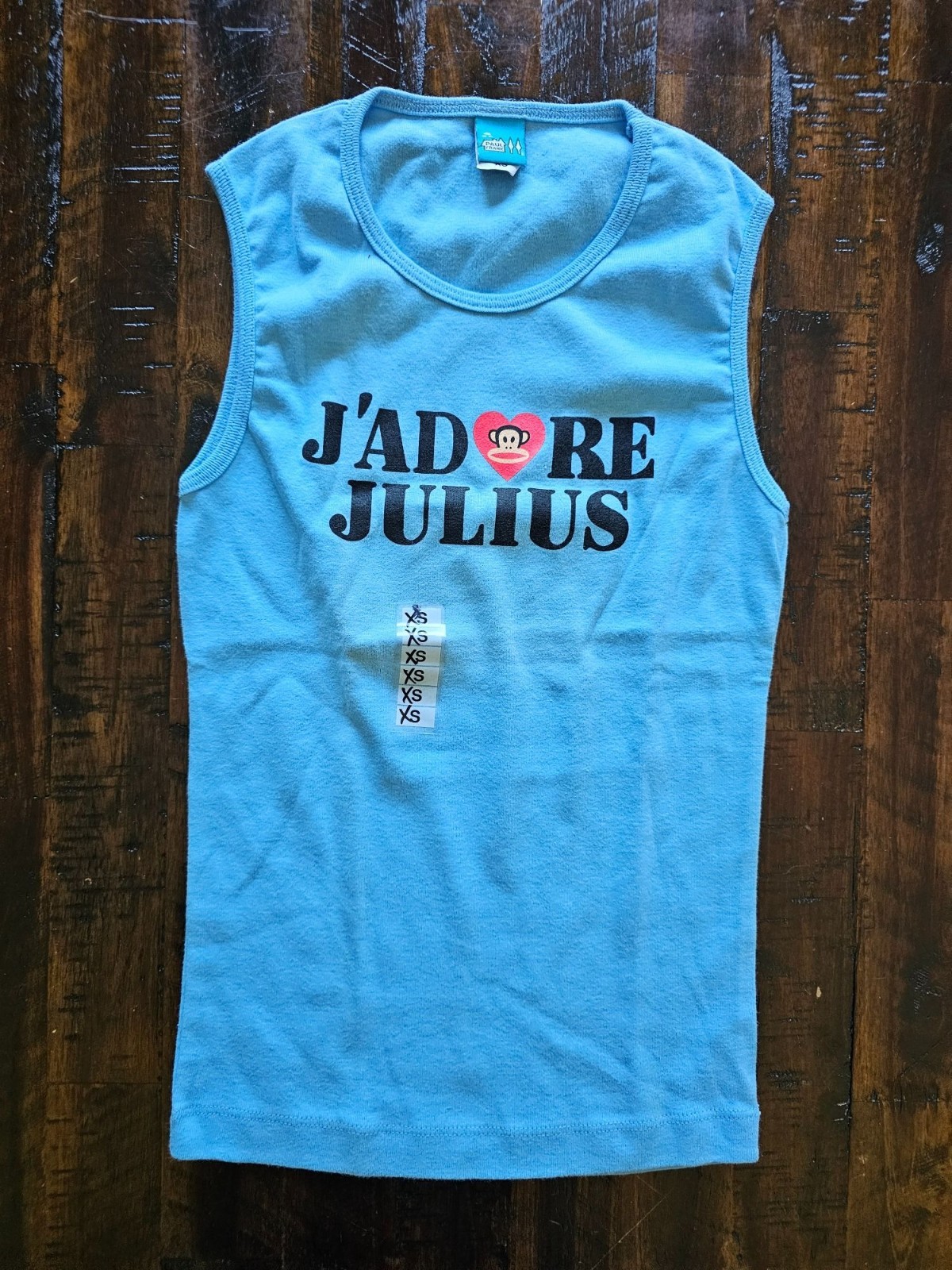 Vintage Paul Frank Tank Top, Julius, J’ADore Julius, Blue, Large