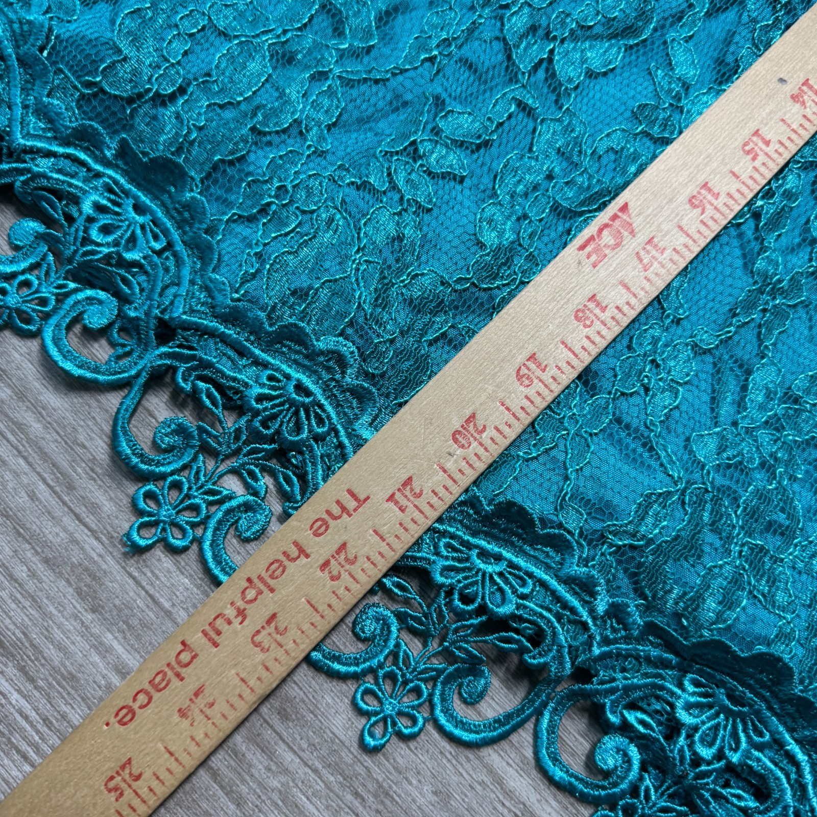 VTG Cachet Bari Protas 80s Lace Overlay Blouse Top 8 NWT USA Turquoise Back Zip
