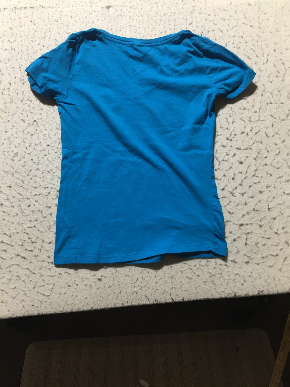 Smoke Buddy T Shirt Womens M Medium Blue Graphic Print Smiley Guy V Neck Short
