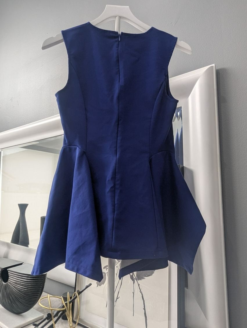 CQ by CQ Sleeveless Peplum Top – Royal Blue | Size Small (S)