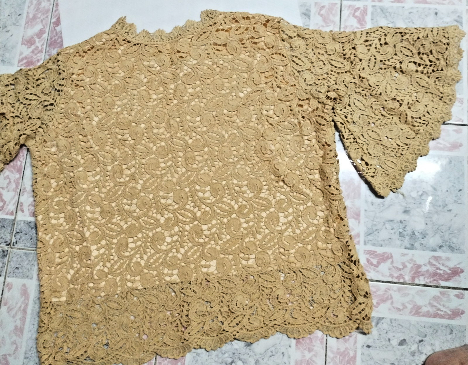 Fine Beige Lace Blouse/ Plus Size/ for All Occasions: Formal & Informal Events