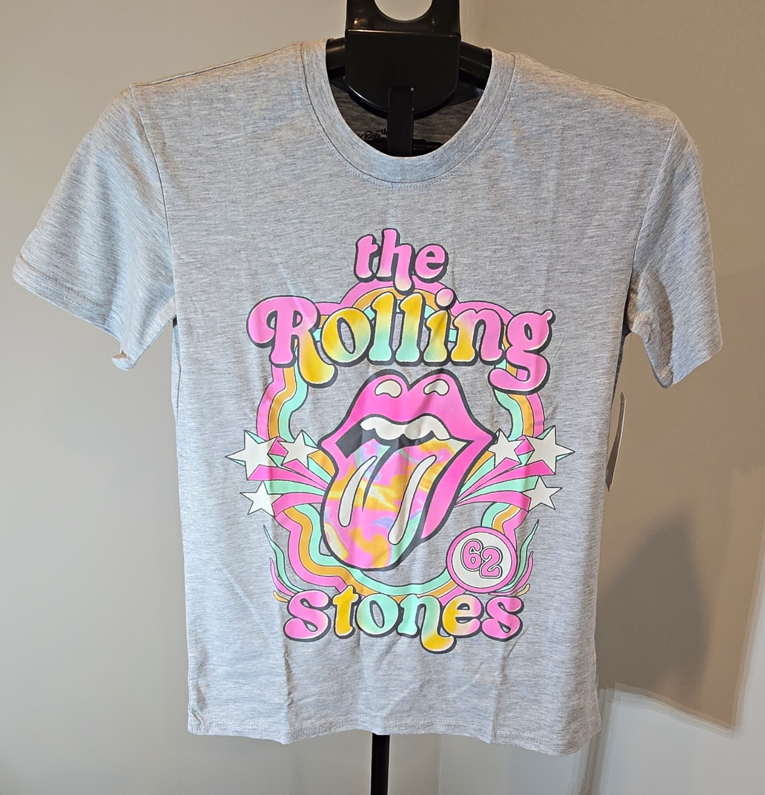 Walmart The Rolling Stones Gray Graphic Crew Neck Tee Juniors XXS