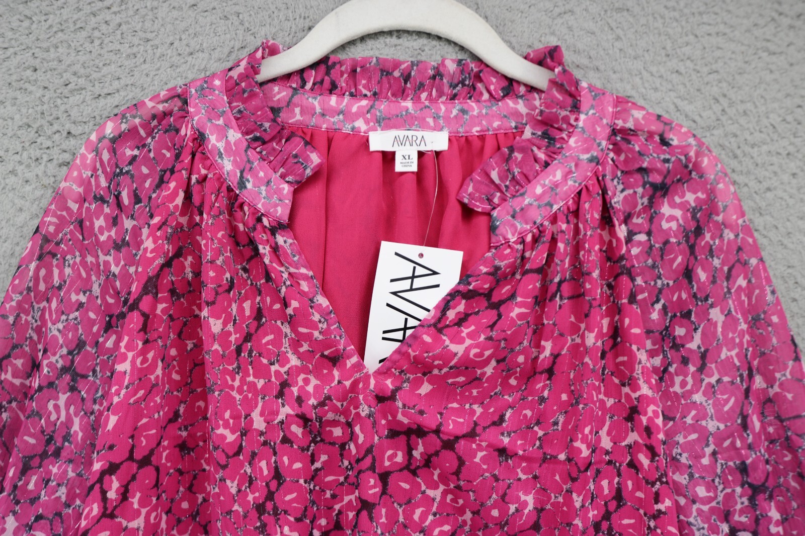Avara Kamilla Top-Metallic Stripes-Lined-Size XL-New with Tags