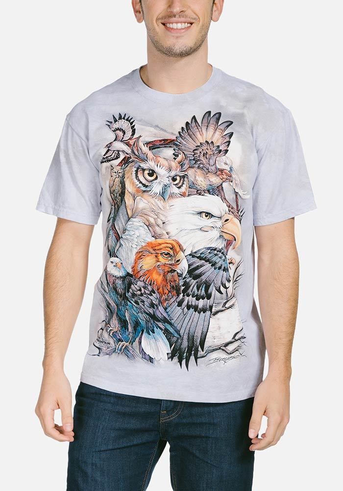 Sky Kings Eagle Owl Hawk Birds Flying Wild Animal Eagles The Mountain Shirt S-5X