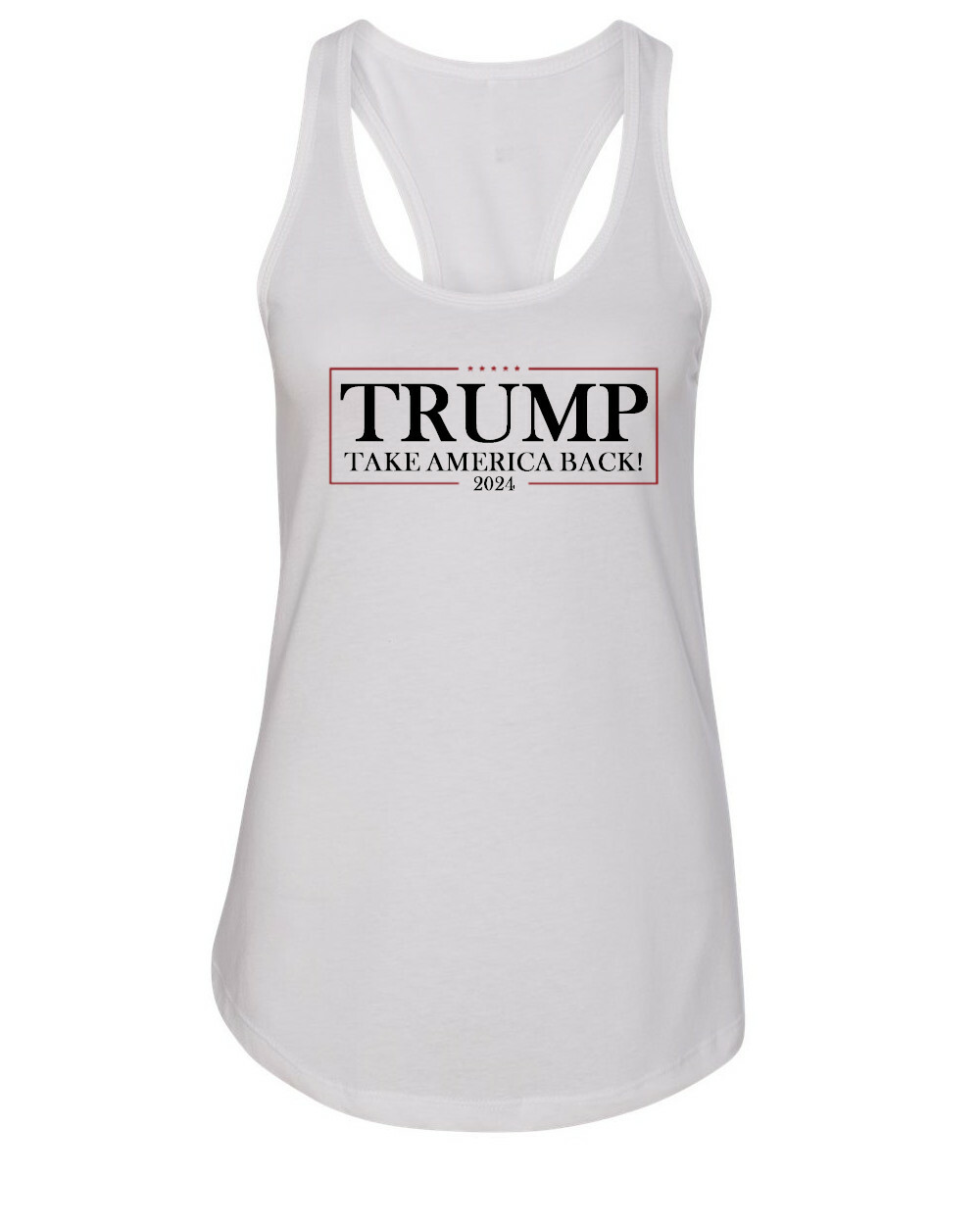 Womens Tank Top Take America Back 2024 Shirt President Donald Trump Conservative