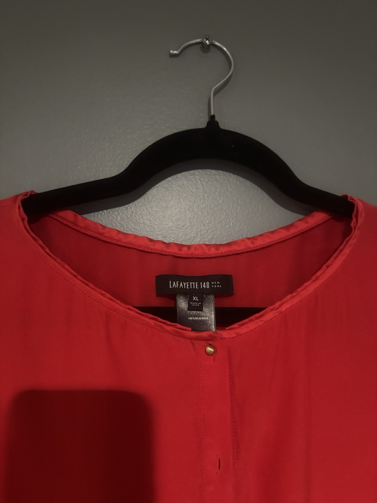 Lafayette 148 New York women’s red bottomed shirt blouse size XL