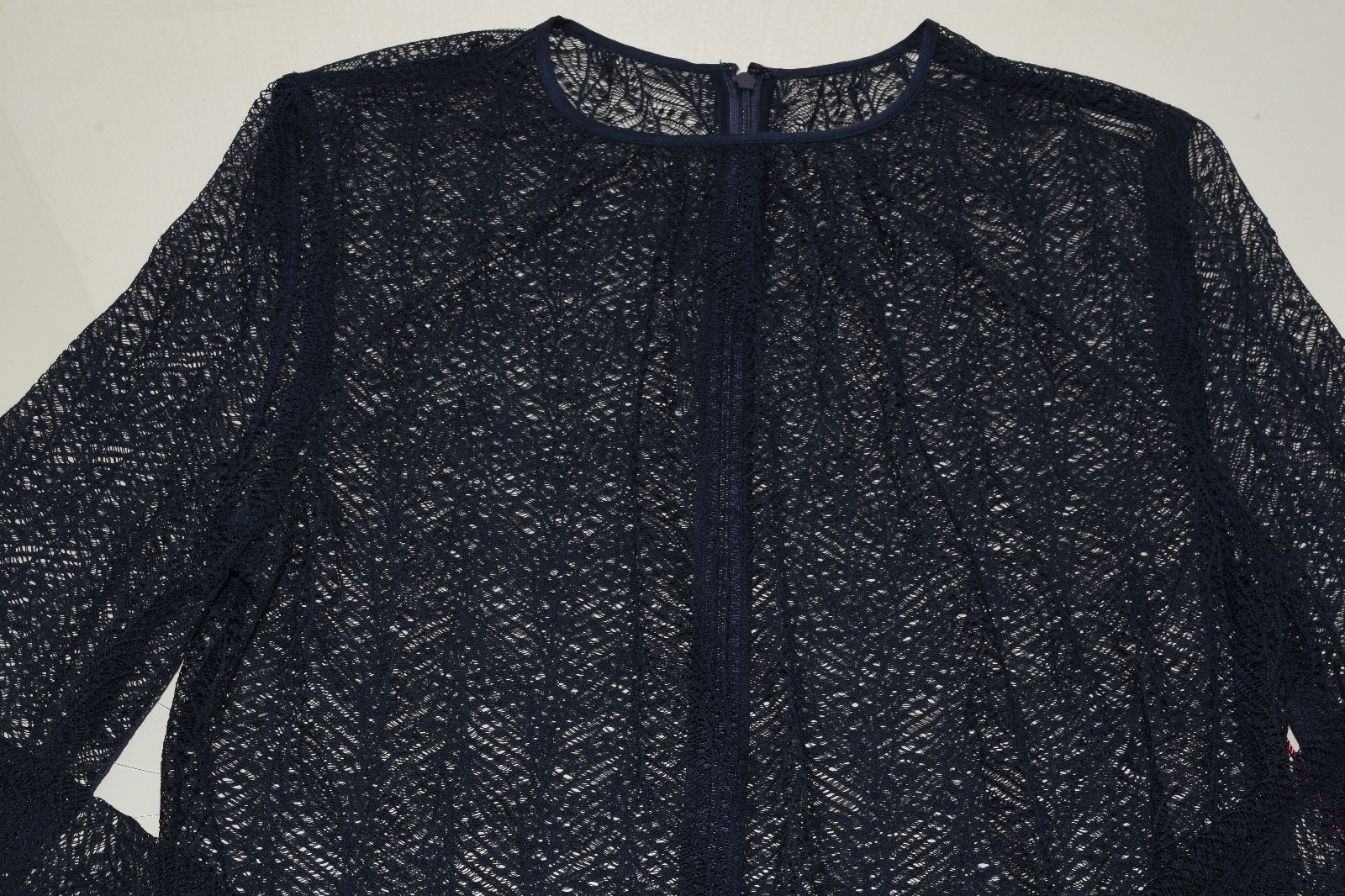 $495 NEW Tamara Mellon Lace Top With Cami Blouse Tank Navy Blue 4 6