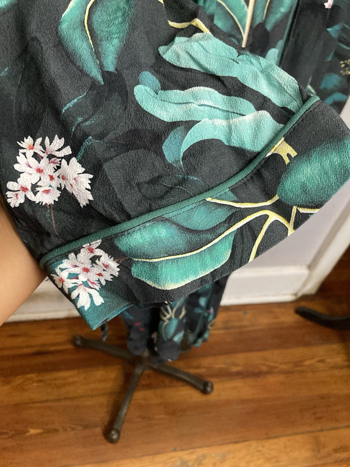 H&M x Anna Glover Tropical Cardigan Duster Kimono Small Robe NWT