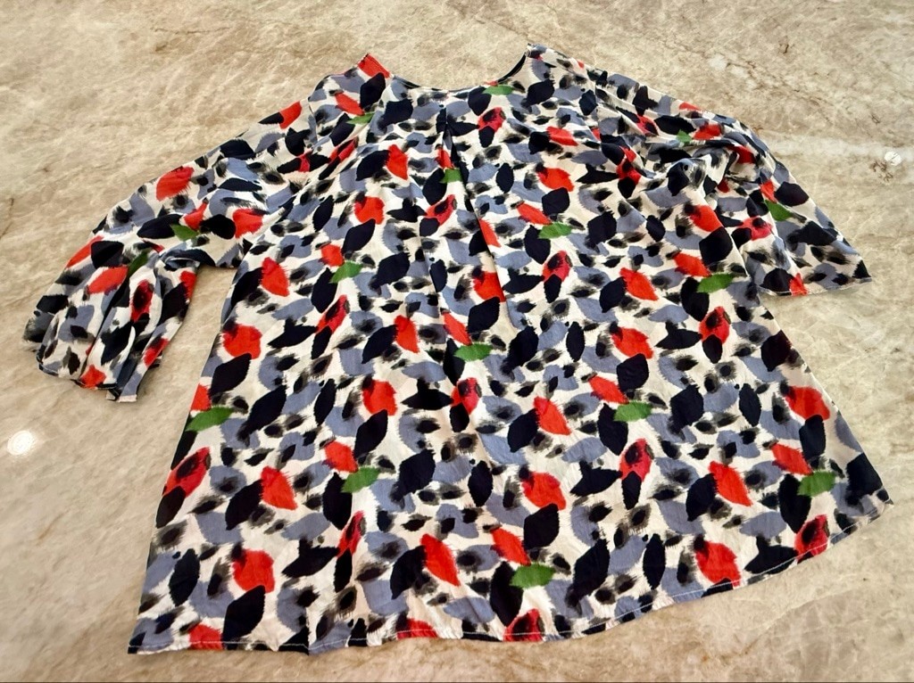 La Roque silk OS Multi-color Abstract silk Blouse