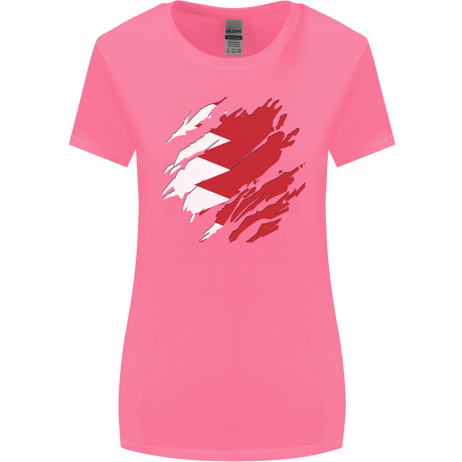 Torn Bahrain Flag Bahraini Day Football Womens Wider Cut T-Shirt