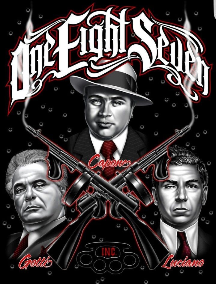 187 Mobster Graphic T-Shirt–Street Art, Gangster, Lowrider, DTF Print,Custom Tee