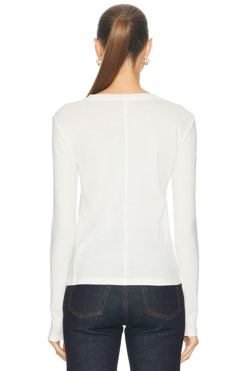 American Vintage Gamipy Long Sleeve Shirt in Blanc White M NWT $70