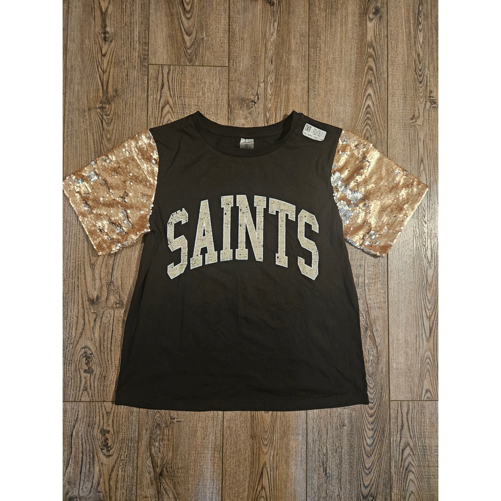 New Orleans Saints Gameday Couture Women’s Sequin T Shirt size Small
