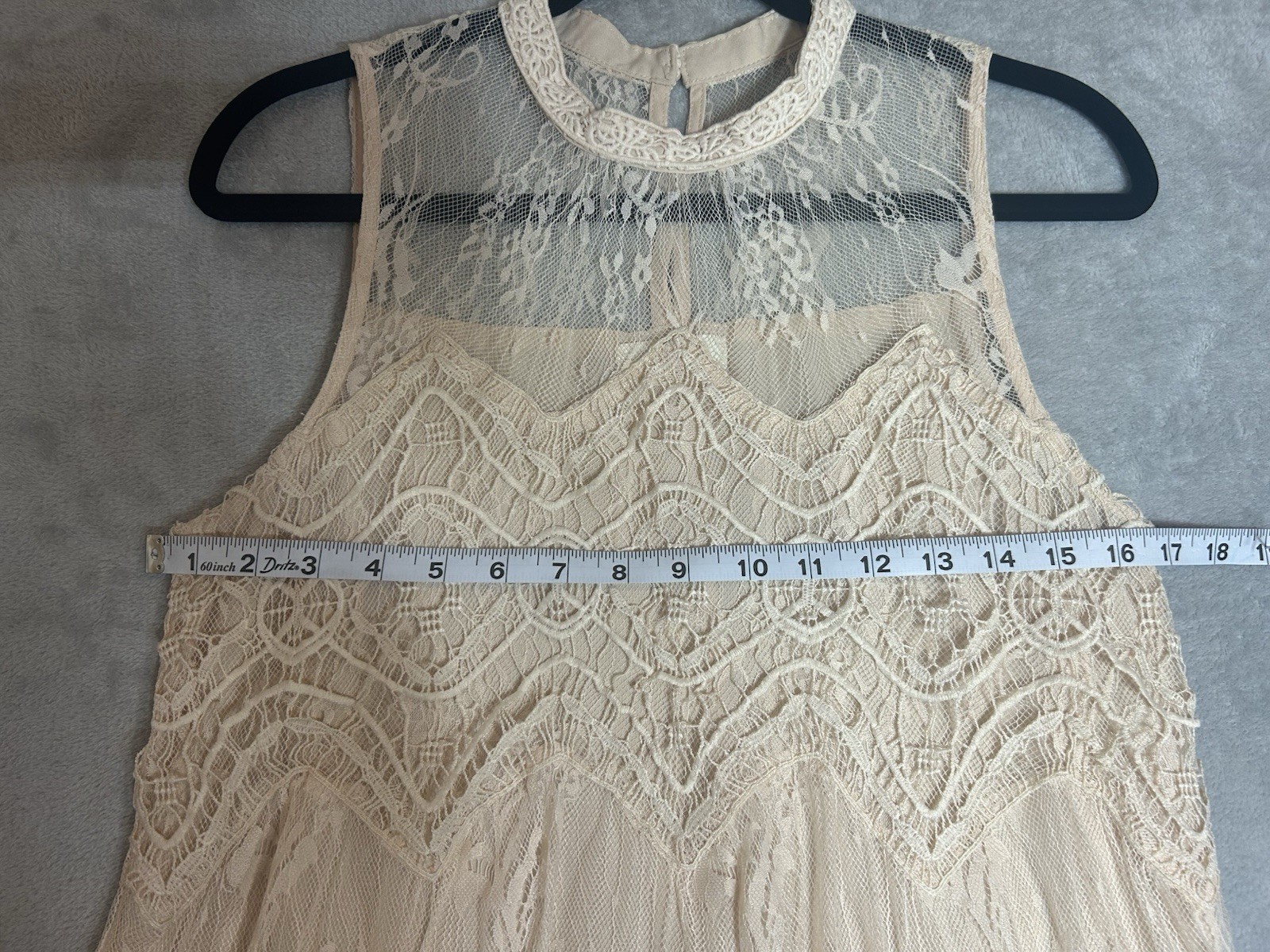 Entro Cream Lace Embroidered Cottagecore Blouse Sz. M