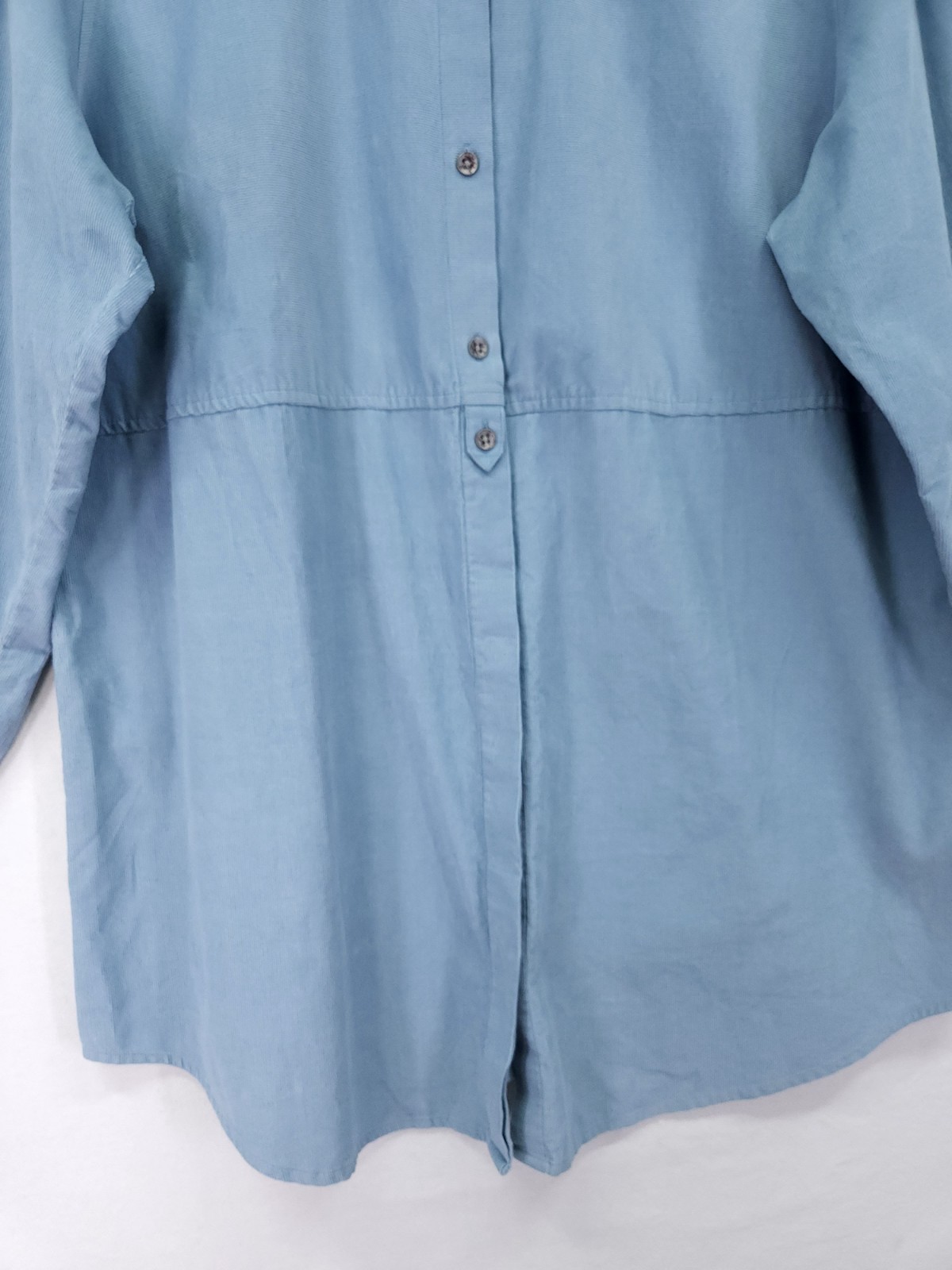 J. Jill Corduroy Pullover Tunic Shirt Womens XL Dusty Blue Long Sleeve Lagen