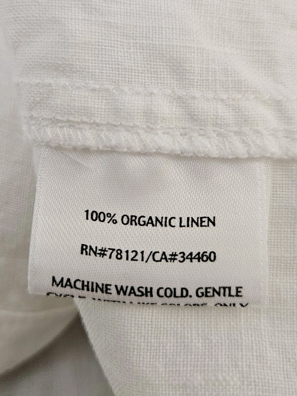 Eileen Fisher 100% Linen White Tunic Top 1X Button Up Lagenlook Womens