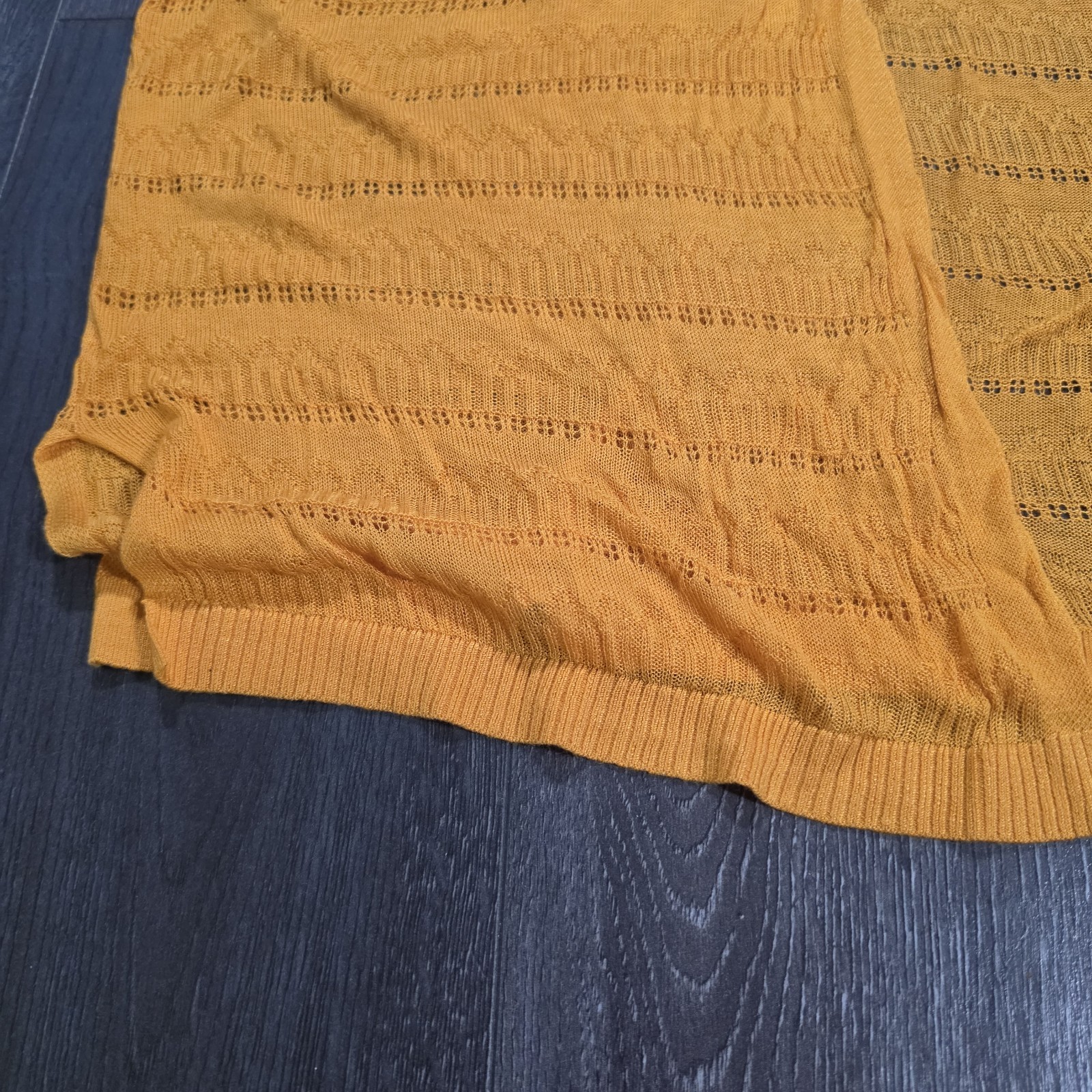 NWT Torrid Open Kimono Women 1 Gold Yellow Stretch Boho Rayon Sleeveless