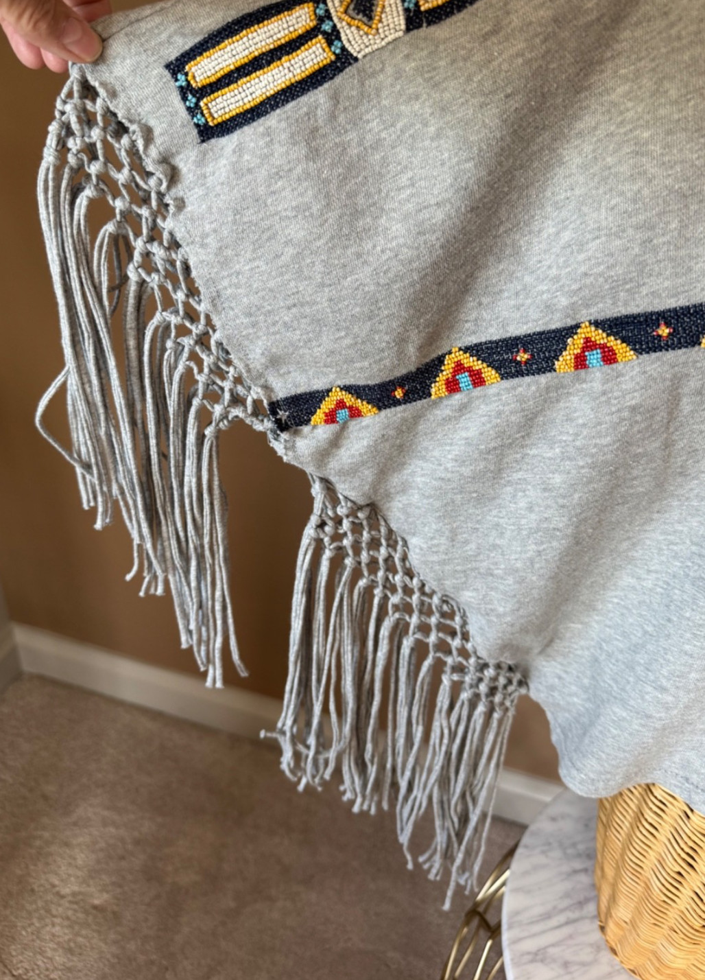 Ralph Lauren Vintage Beaded Fringe Top- Size M
