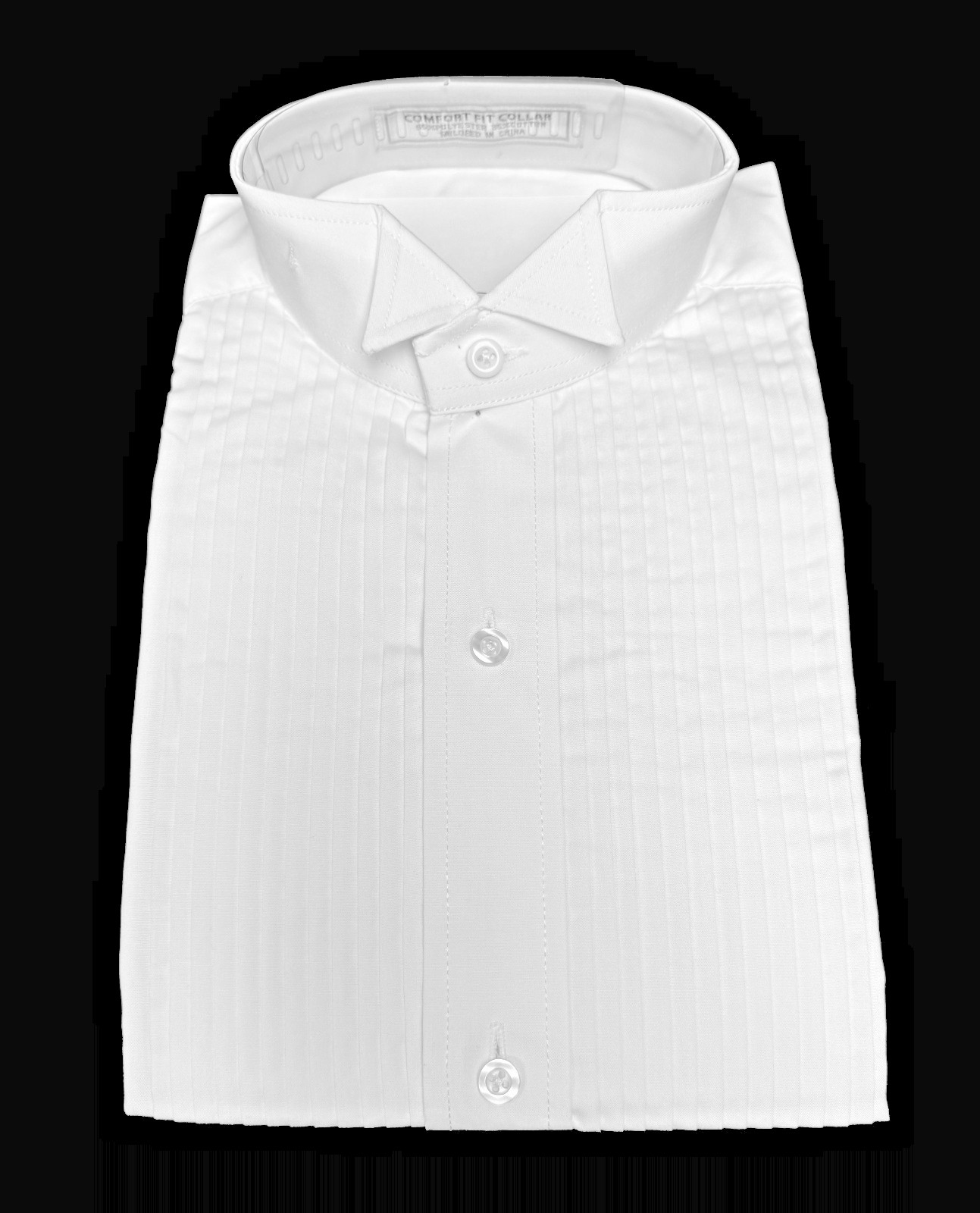 New Women’s Tuxedo Shirt White Wing Collar Formal Pleated Front Size 18