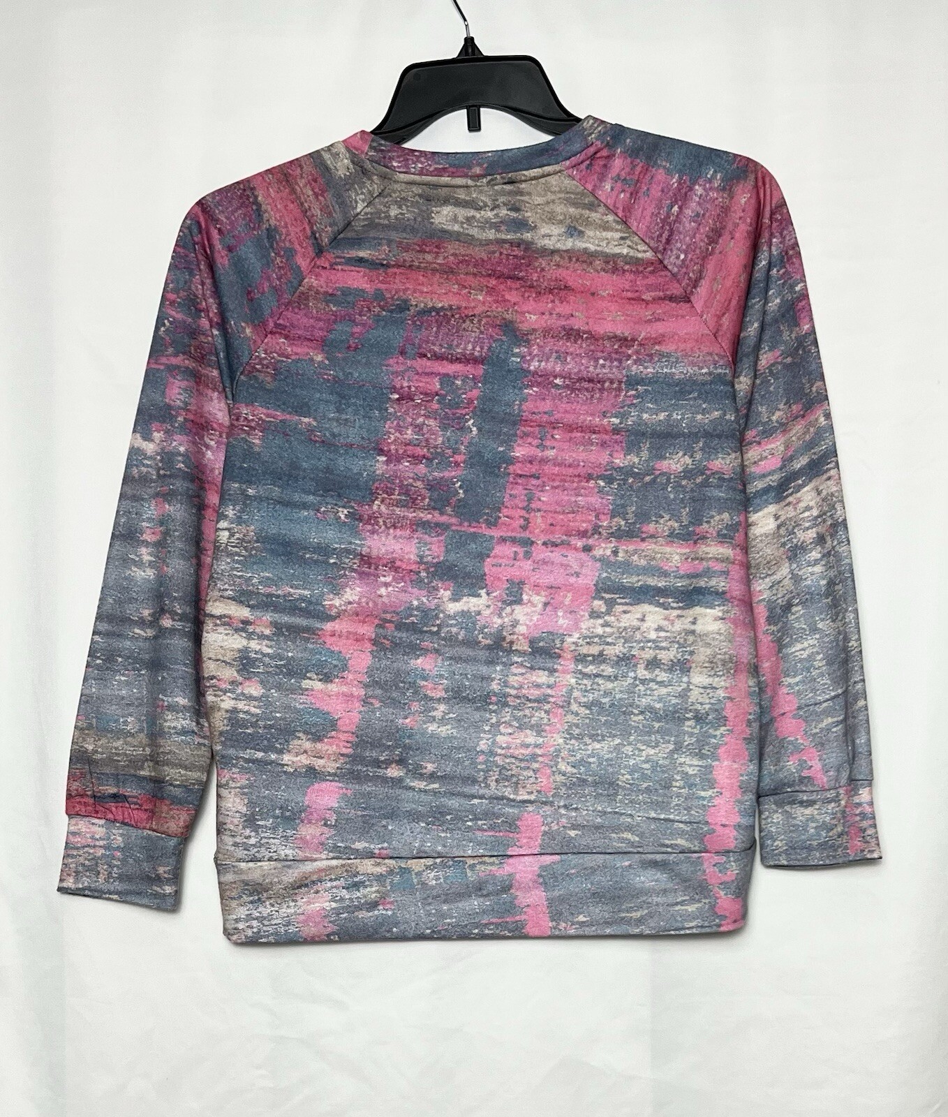 Exclusive Women’s Long Sleeve Ribbed Cuffs And Hem T-Shirt Size L