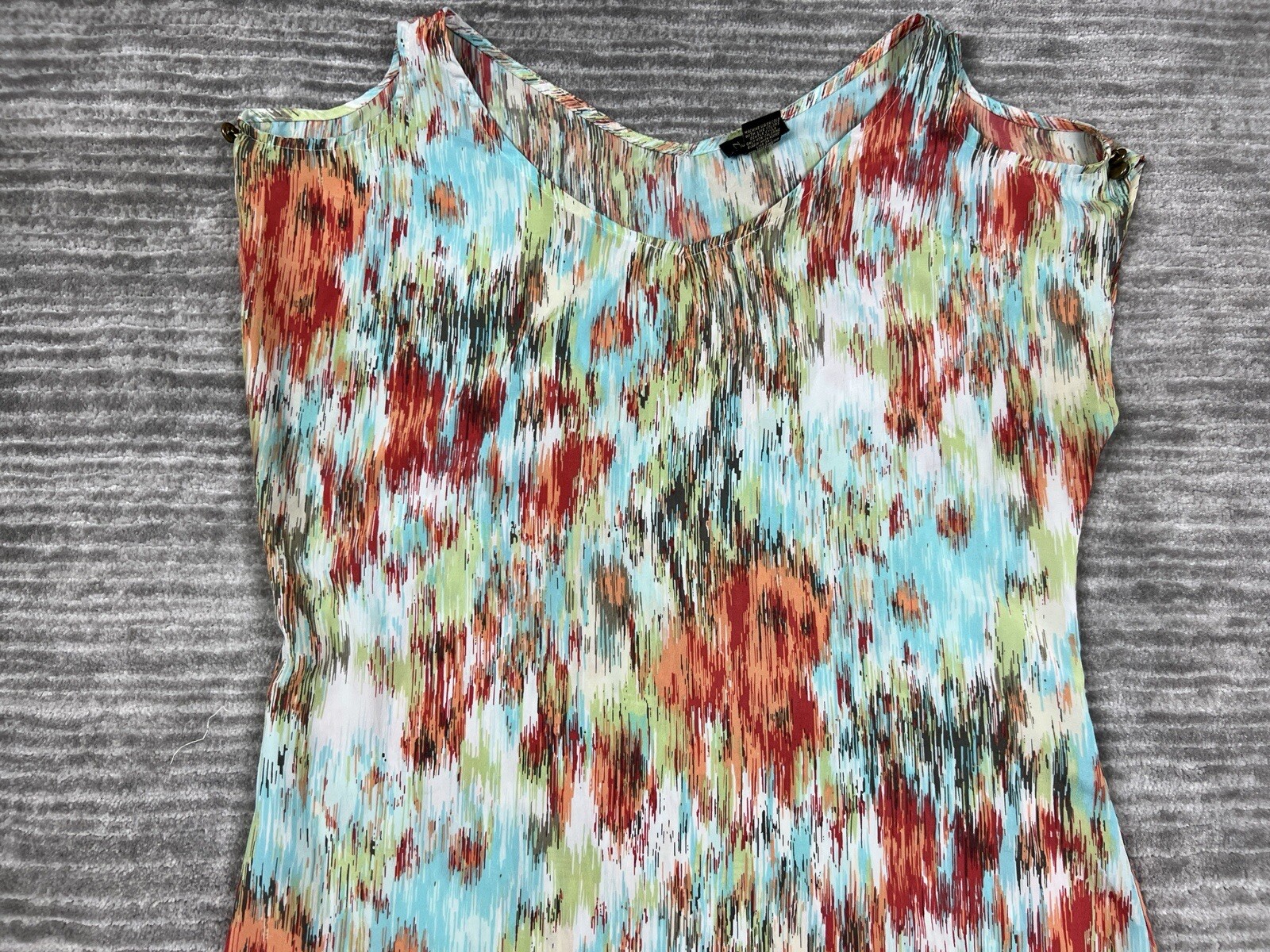 Nue Options Top Womens Extra Small Multicolor Sleeveless Polyester