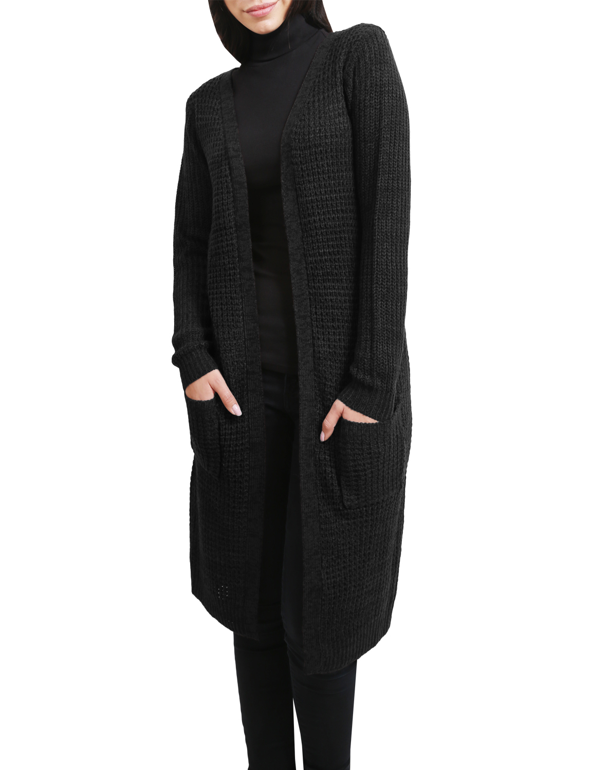 NE PEOPLE Women Light Weight Long Sleeve Front Open Long Cardigan Sweater NEWJ54