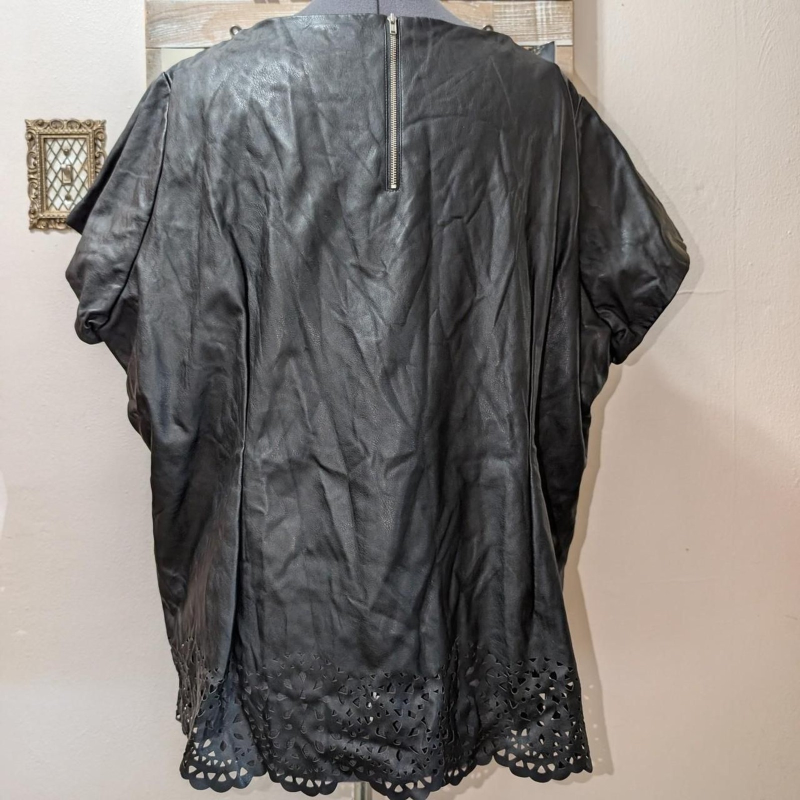 colleen lopez Women’s Black eyelet Blouse