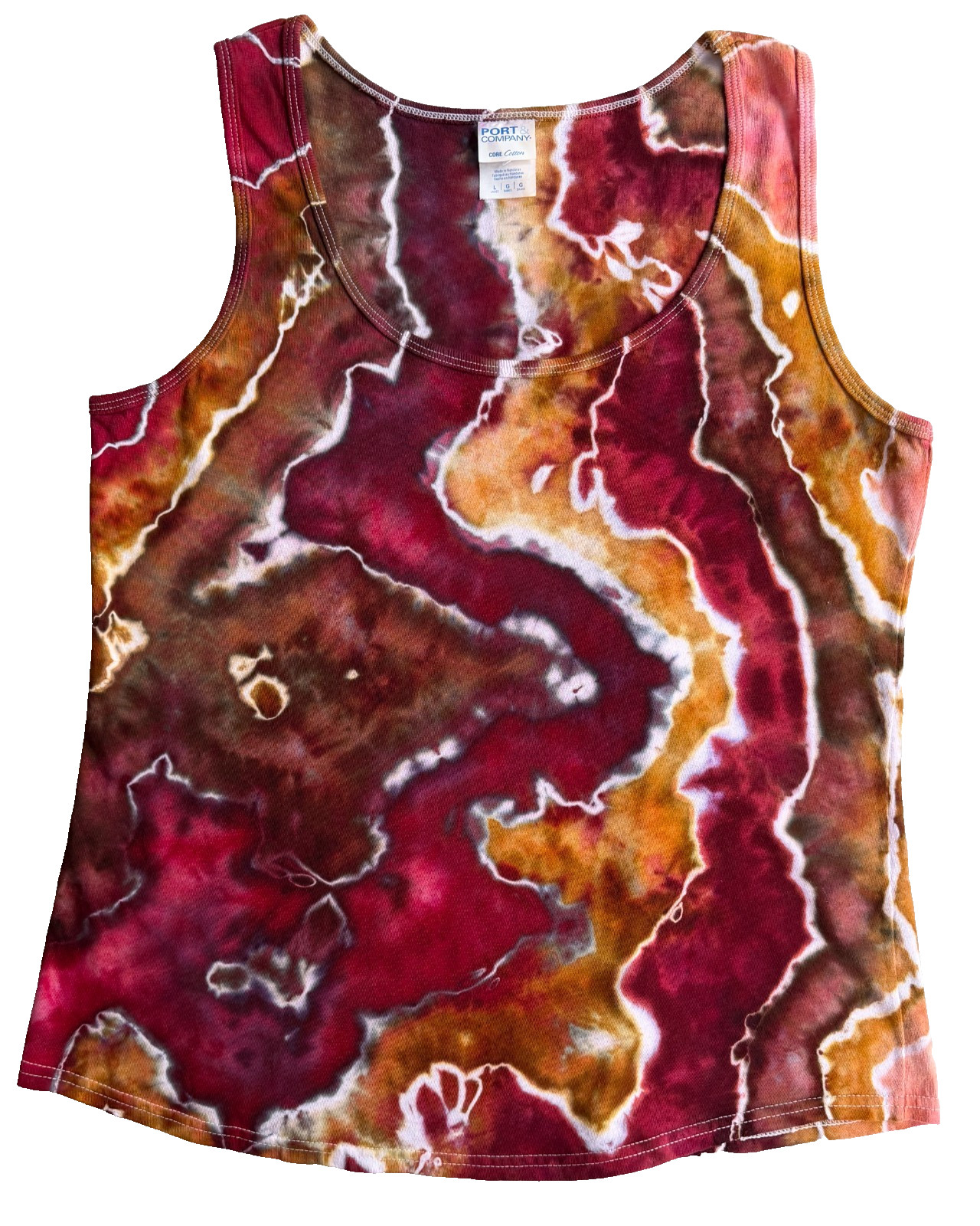 NEW Geode Ice Tie Dye Women’s L Tank Top Rich Earth Tones