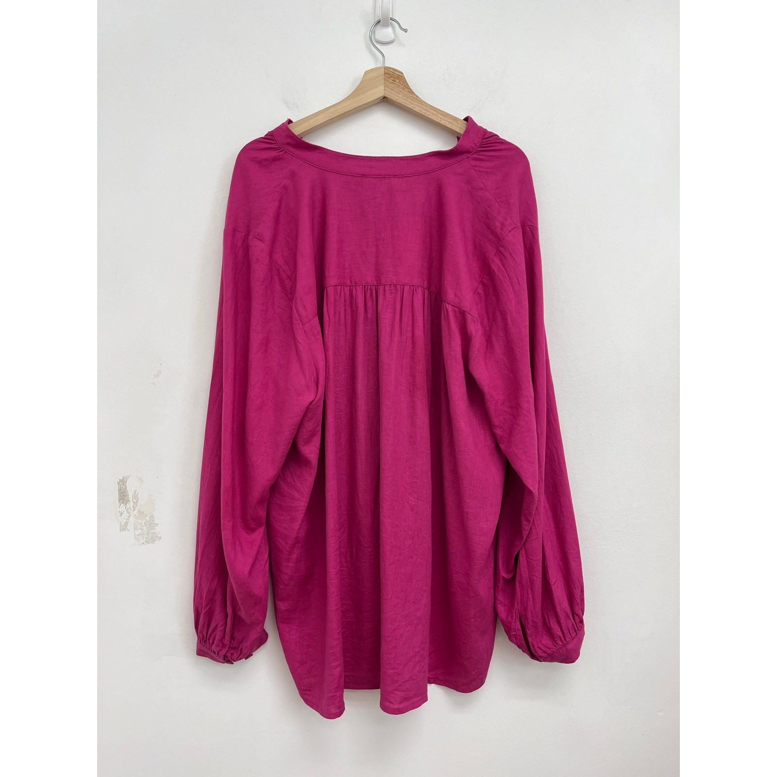 Universal Standard Avalon Linen Blend Lightweight Feminine Relaxed Blouse 18-20