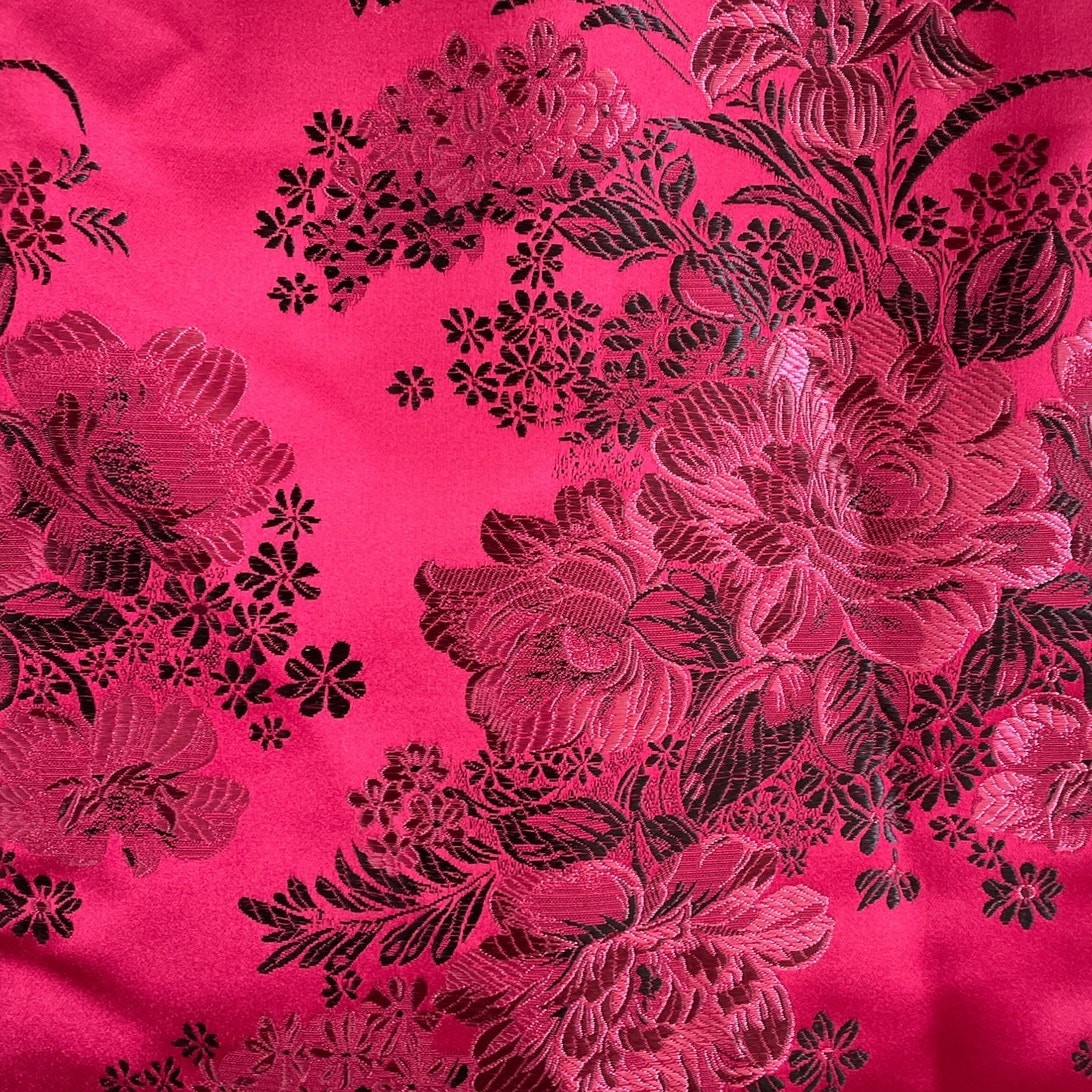 Vtg Y2K Coldwater Creek Red Embroidered Floral Asian Vest Jacket / Sz Small