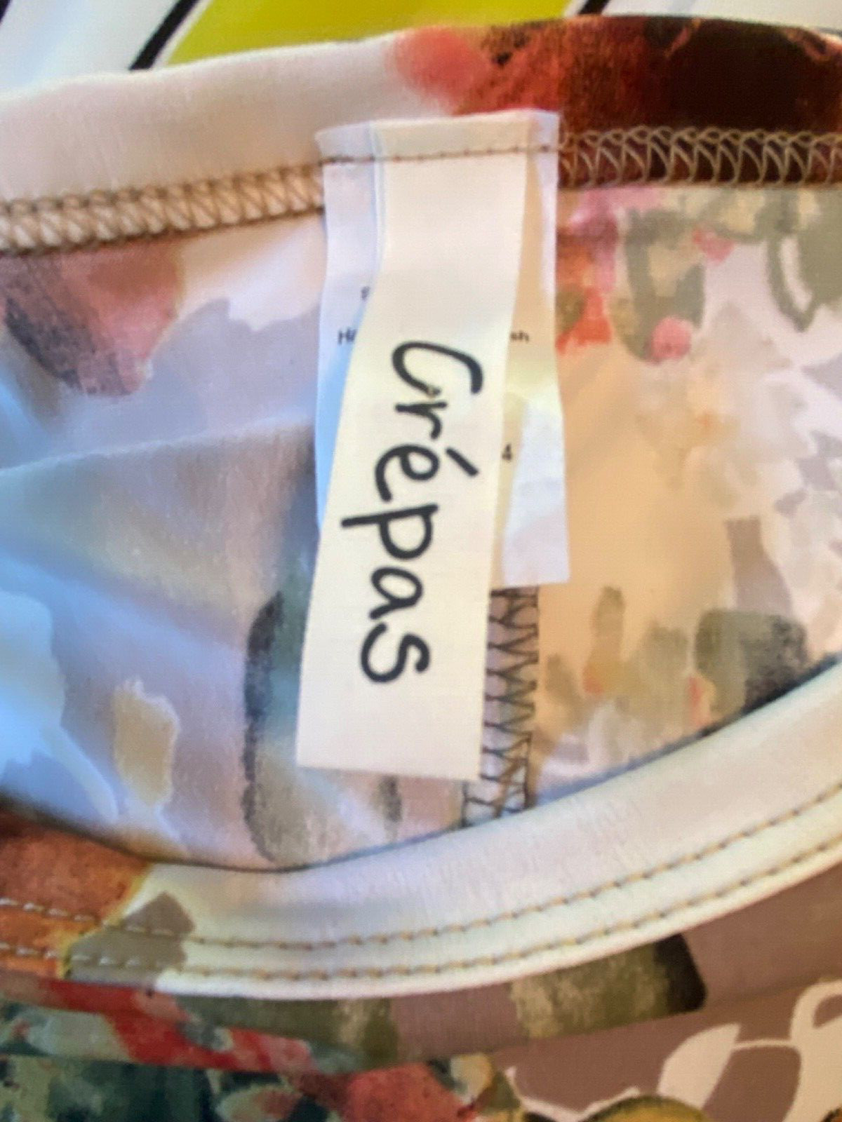 Crepas Womans Blouse Shirt Size 3XL floral tunic 3/4 ruffle sleeve pullover