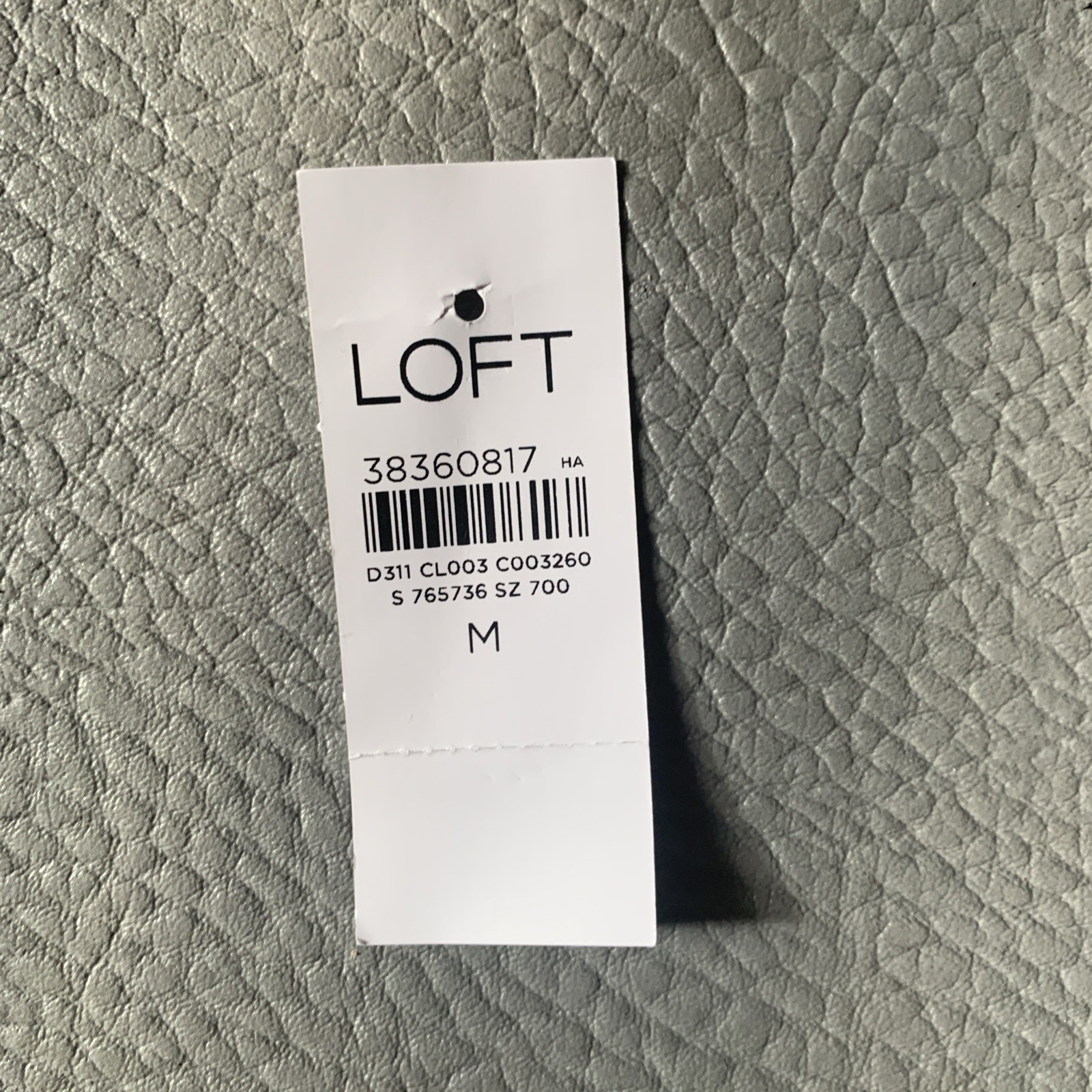 LOFT NWT Medium Top Navy Blue Puff Sleeve Detailed Cut Out Back 100% Cotton