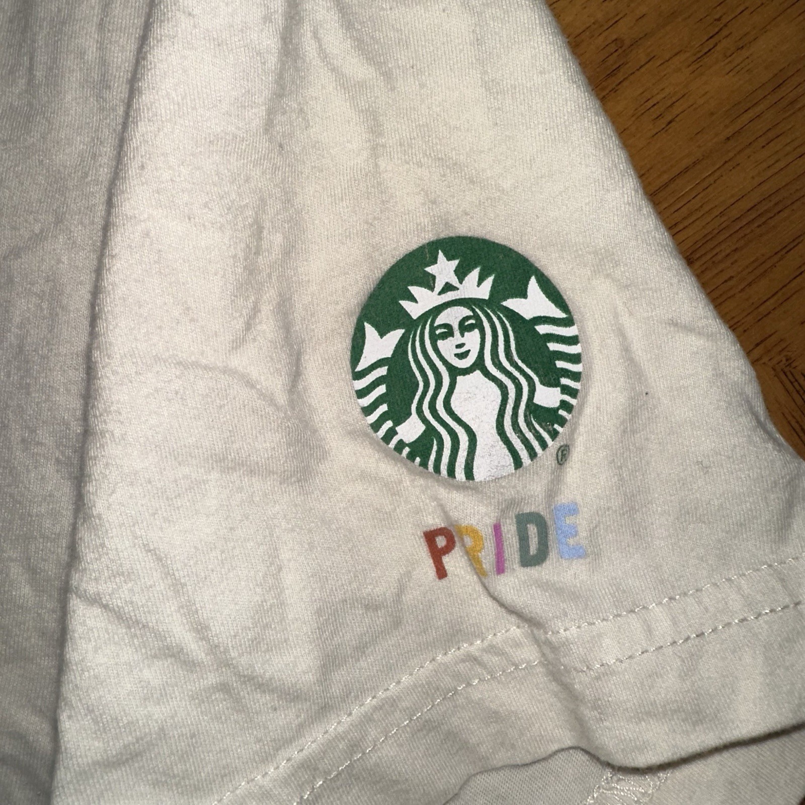 Starbucks X Lady Gaga Pride TShirt Size Small All Together Now Beige Collab