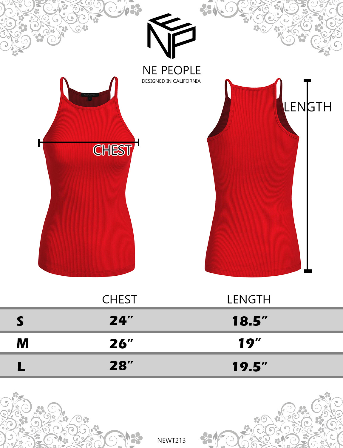 NE PEOPLE Womens Basic Casual Spaghetti Halter Neck Racerback Tank Top [NEWT213]