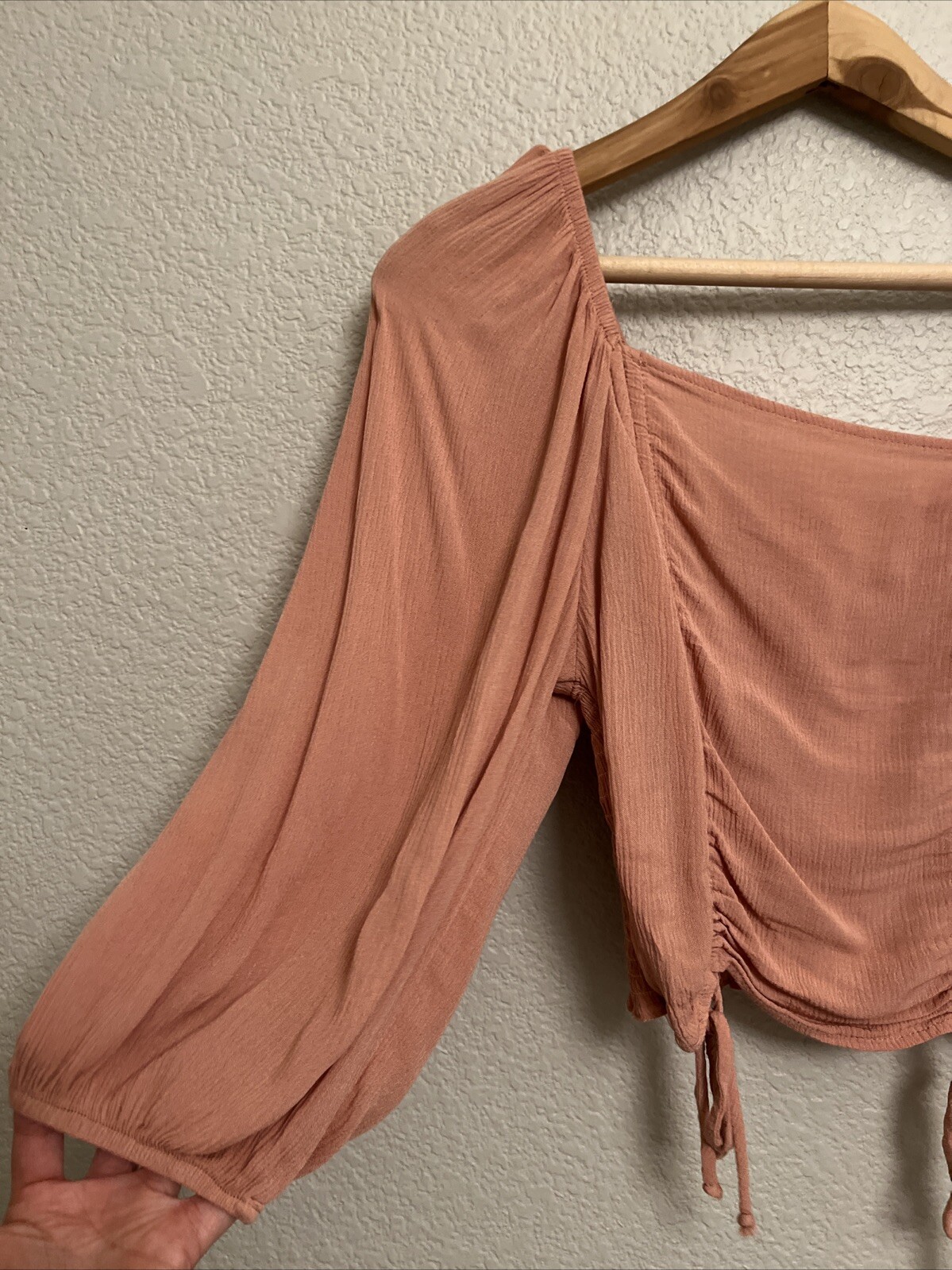 Boutique Blouse Top Quiet Luxury Lace Up Cottage Fairy Romantic Boho Coastal S