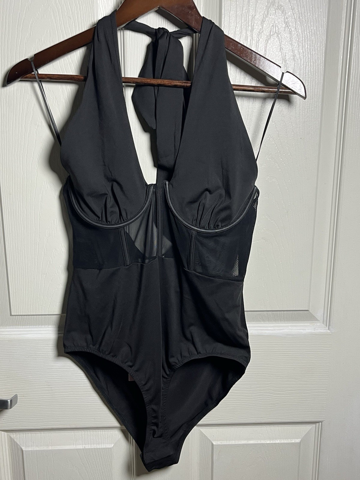 Hello Molly Women’s Corset Halter Body Suit Whimsygoth Black NWT Size 8