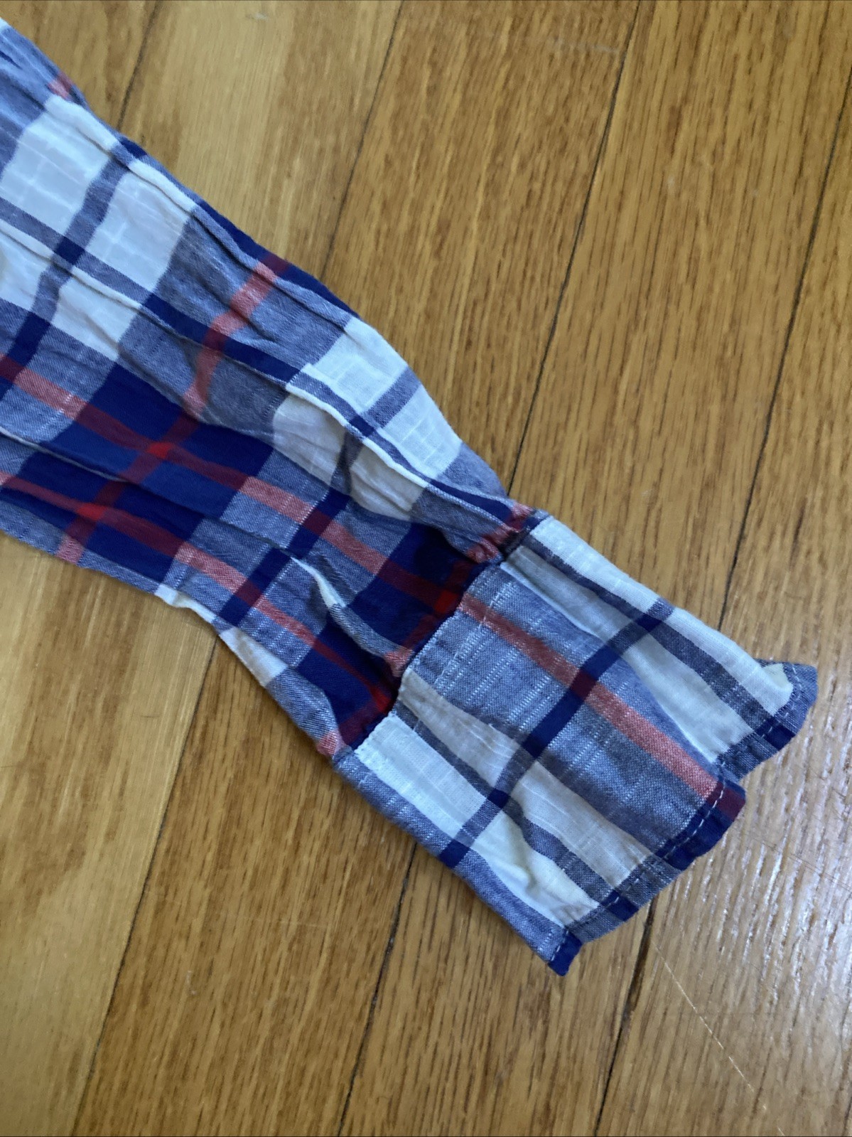 J. Crew Women’s Plaid Popover Tunic Blouse Long Sleeve Pocket Size Medium