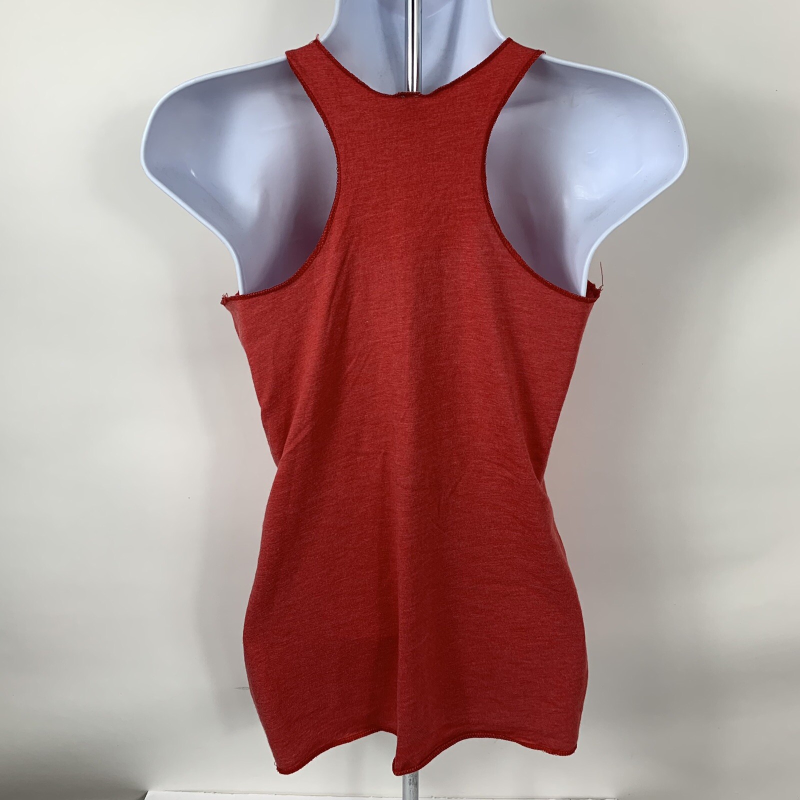 Next Level Apparel Tank Top Women’s Small Red Racerback “Drinkin like Lincoln”