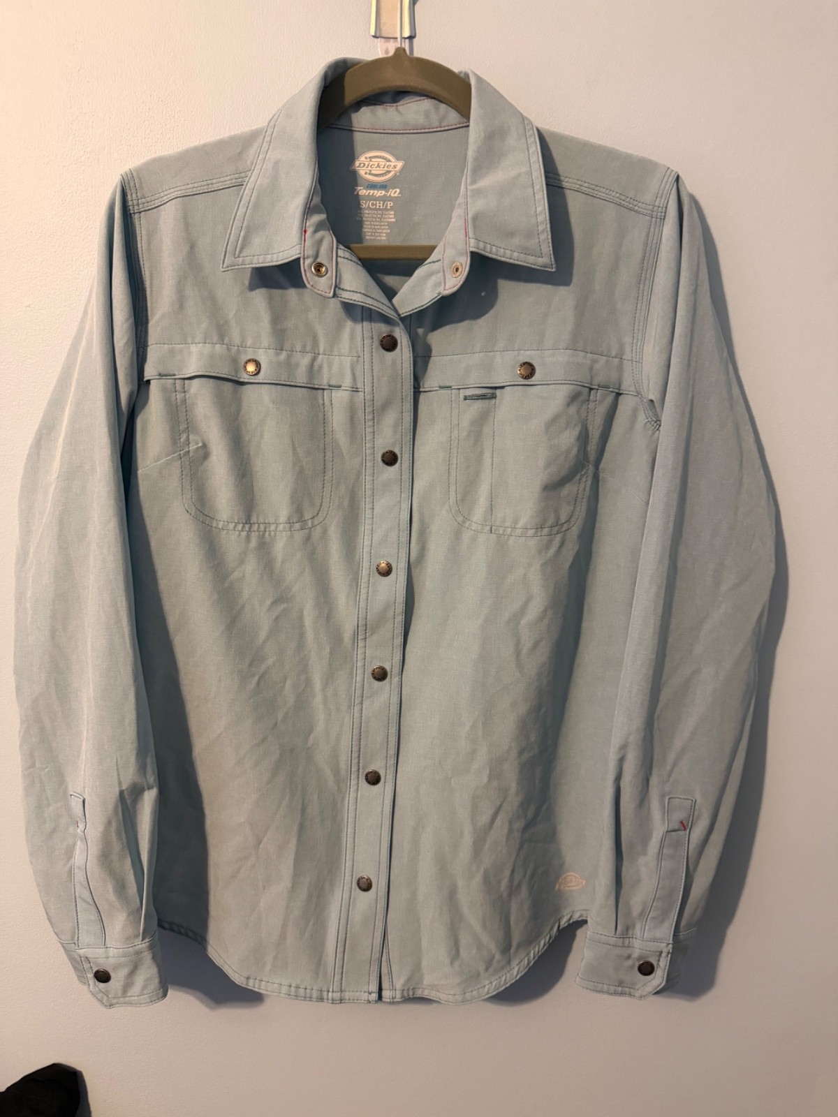 Dickies Womens Cooling Temp-iQ Snap Down Shirt Size Small