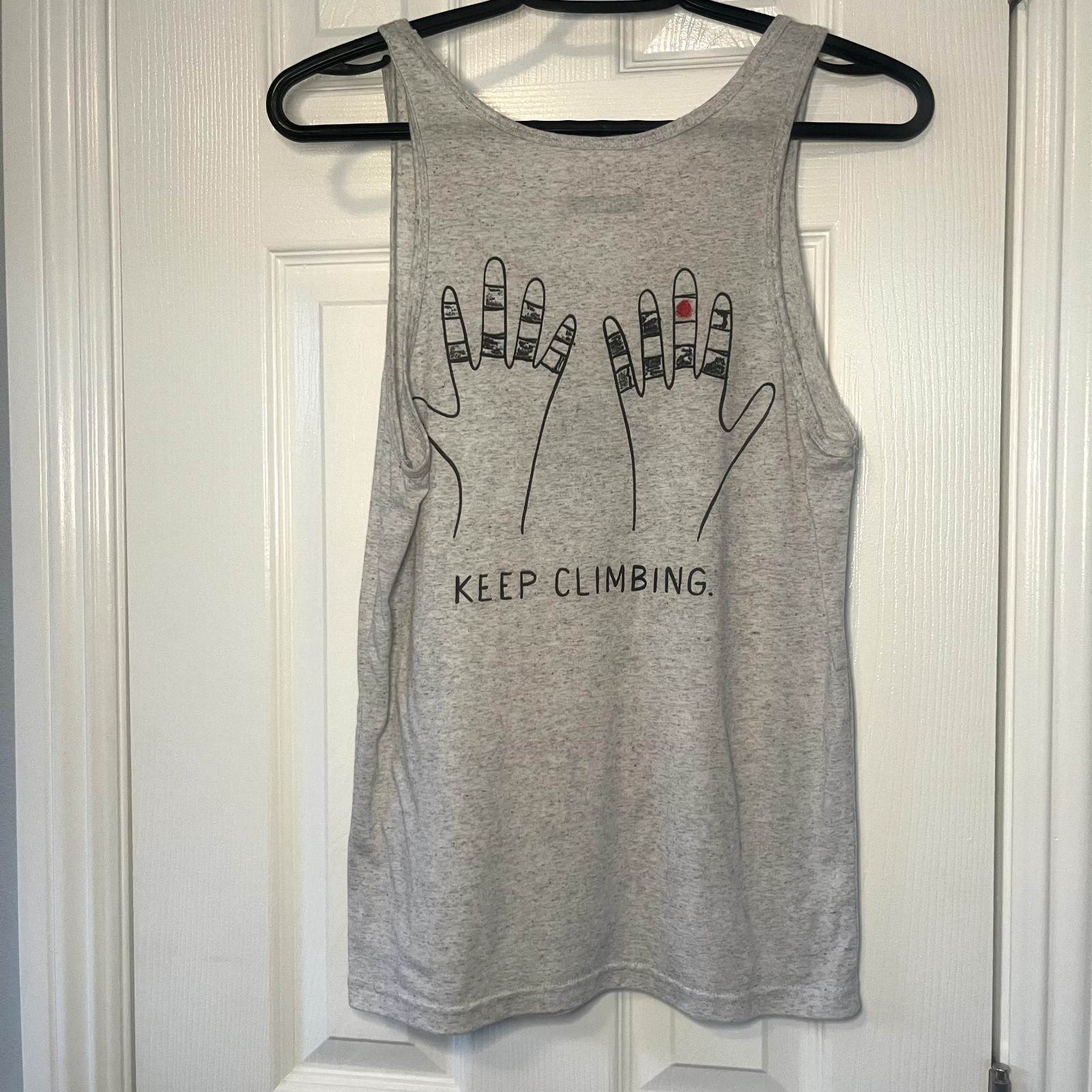 Dynamite Starfish Keep Climbing Taped Hands- Unisex Women Tank-Rock Climbing- XS